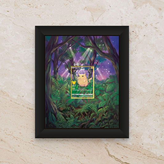Pikachu 25th Anniversary Display Frame – Celebrations Pokémon Card | 8x10 Frame for Raw or Graded Cards