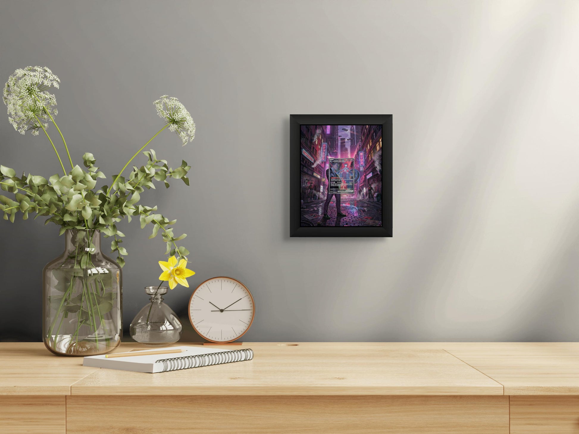 Mewtwo Display Frame – Destined Rivals Pokémon Card Art | 8x10 Frame for Raw or Graded Cards