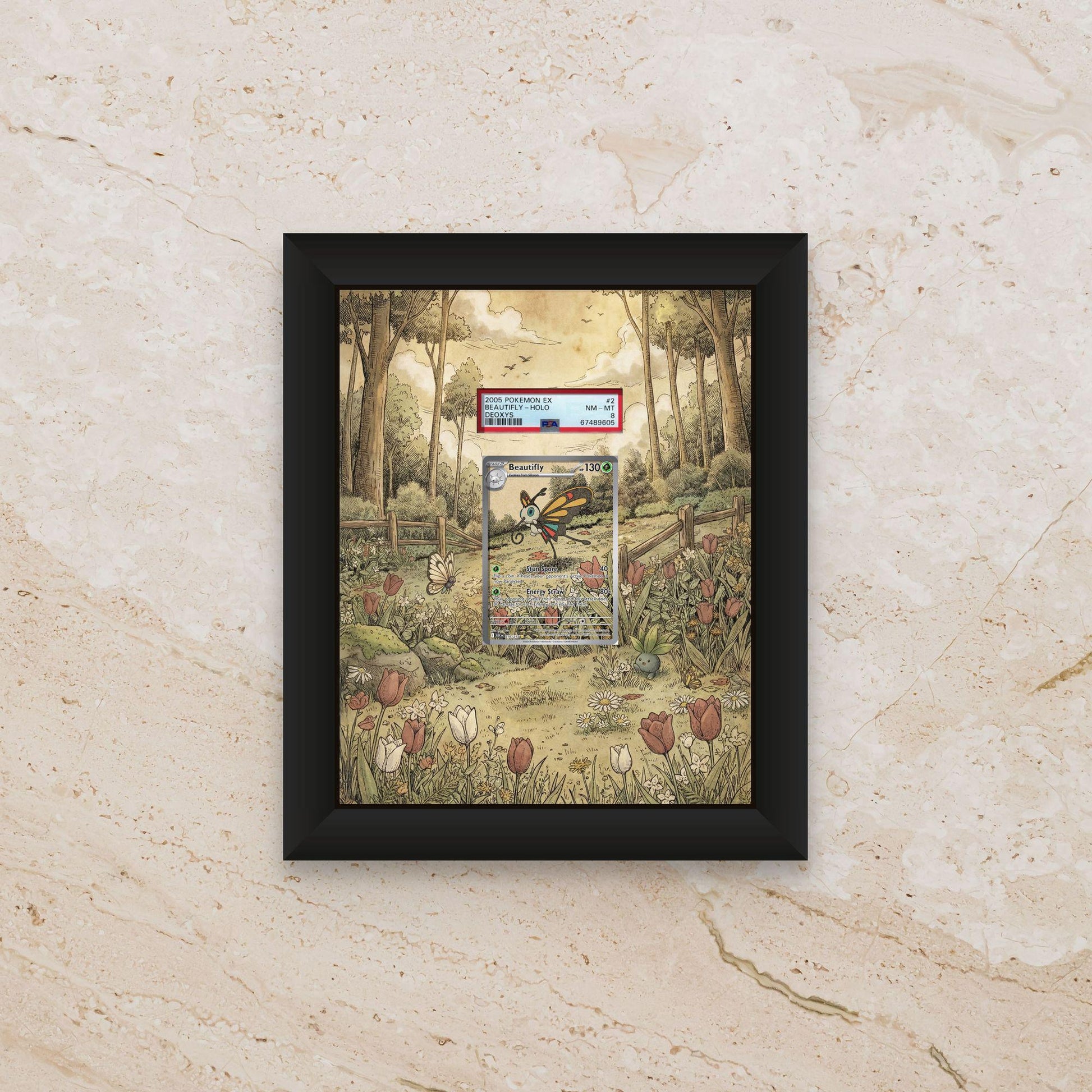 Beautifly Ascended Heroes Extended Art Display [High Definition] – Premium Shadowbox Frame for Raw or Graded Cards | Garden Decor