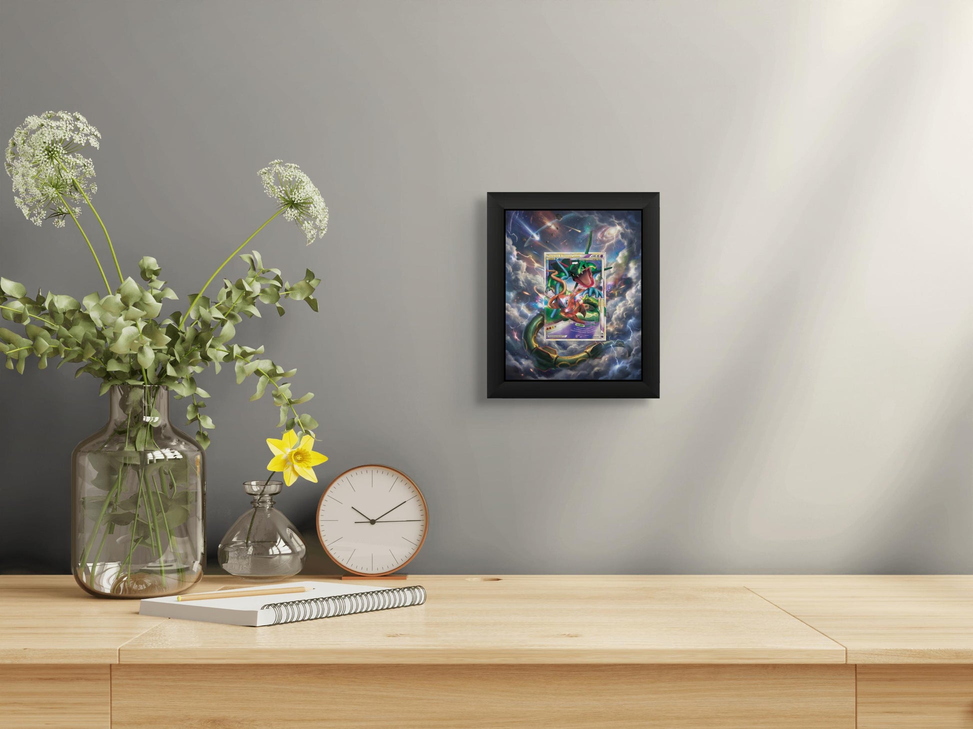 Rayquaza & Deoxys LEGEND display frame – pokemon legend cards | 8x10 frame for raw or graded cards