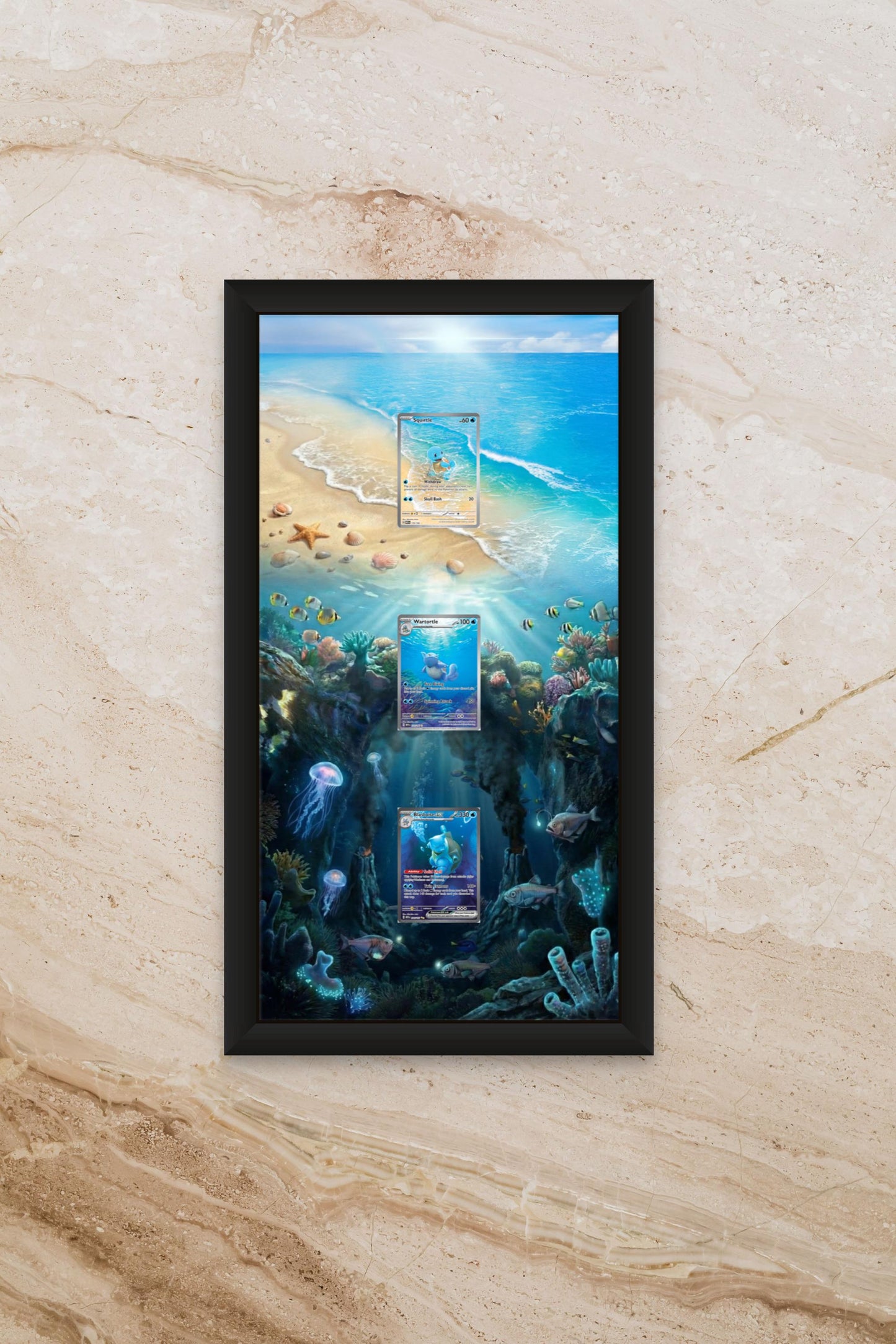 Blastoise 2026 Evolution Extended Art Display – Pokemon 151 Frame (Raw/Graded)