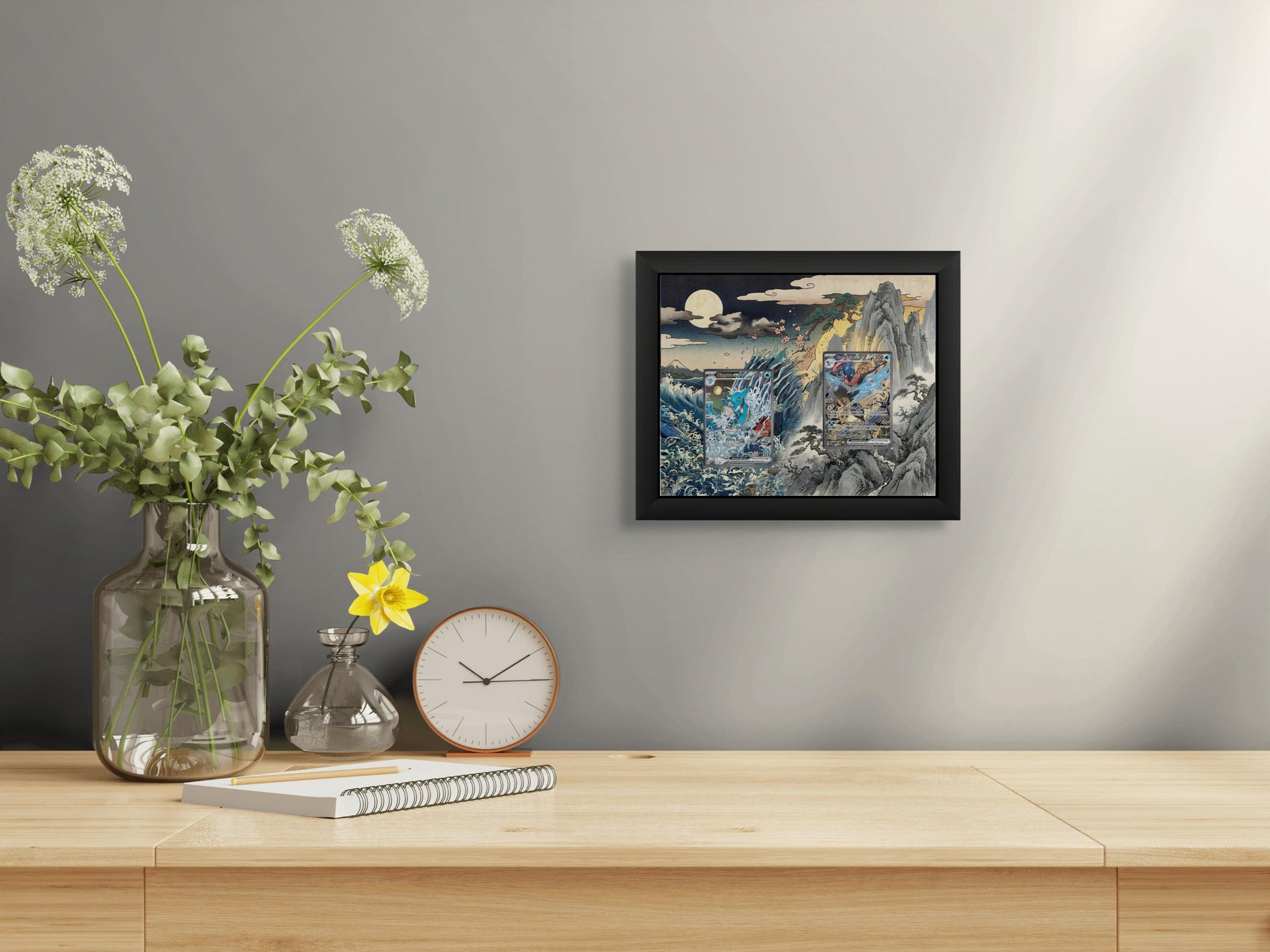 Greninja & Kingdra Promo Display Frame – 8x10 Raw Pokemon Card Holder | Collector Gift