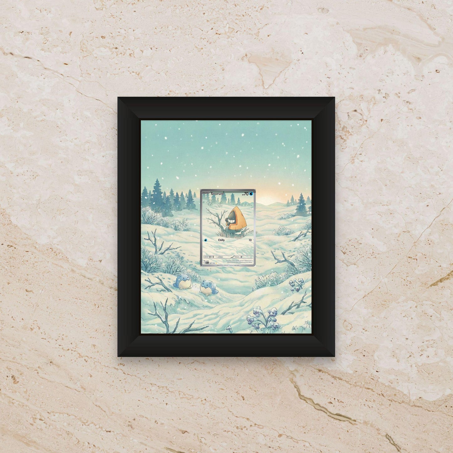 Snorunt Ascended Heroes Extended Art Display [High Definition] – Premium Shadowbox Frame for Raw or Graded Cards | Ice Type Decor