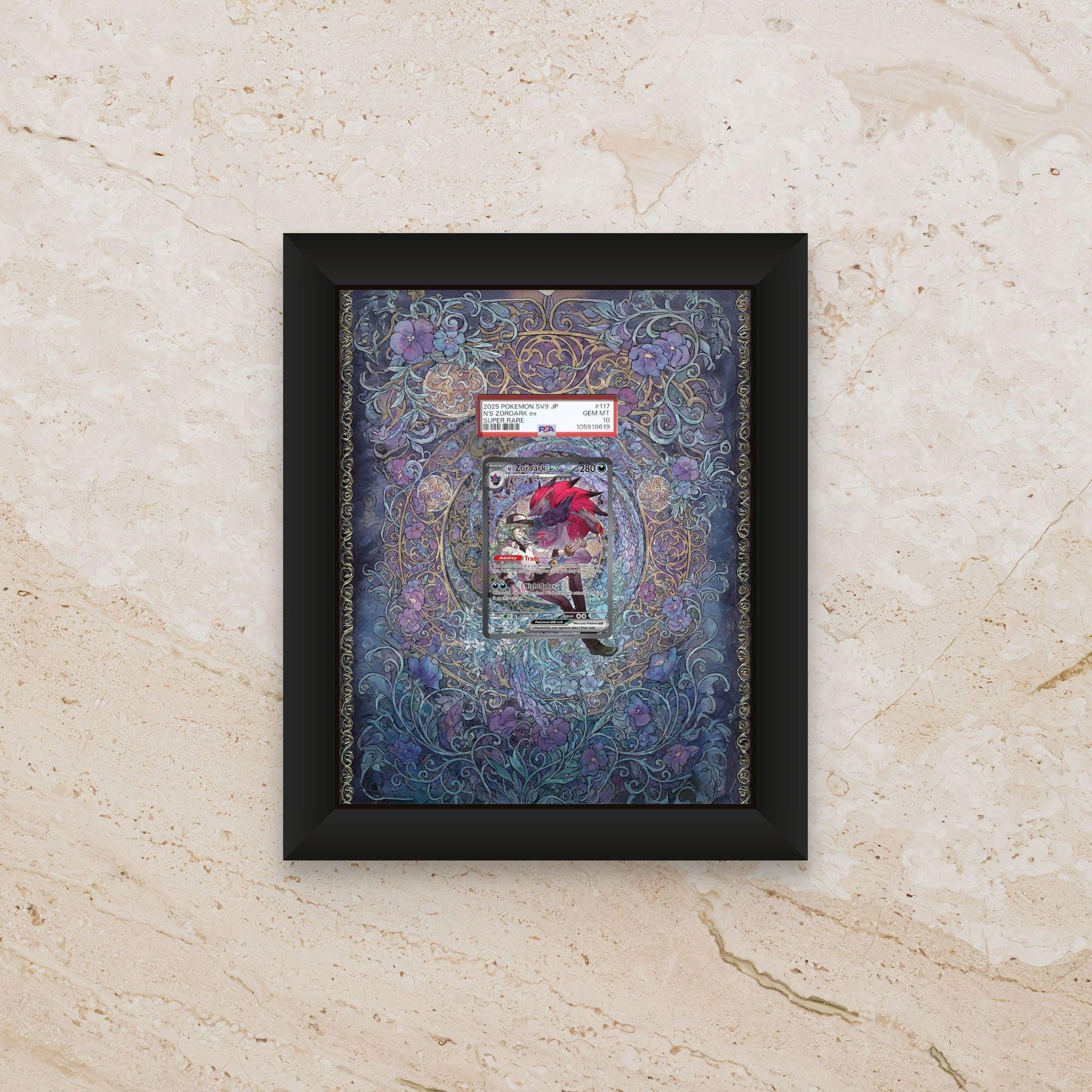 N's Zoroark Ascended Heroes Extended Art Display – 8x10 Pokemon Frame (Raw/Graded)