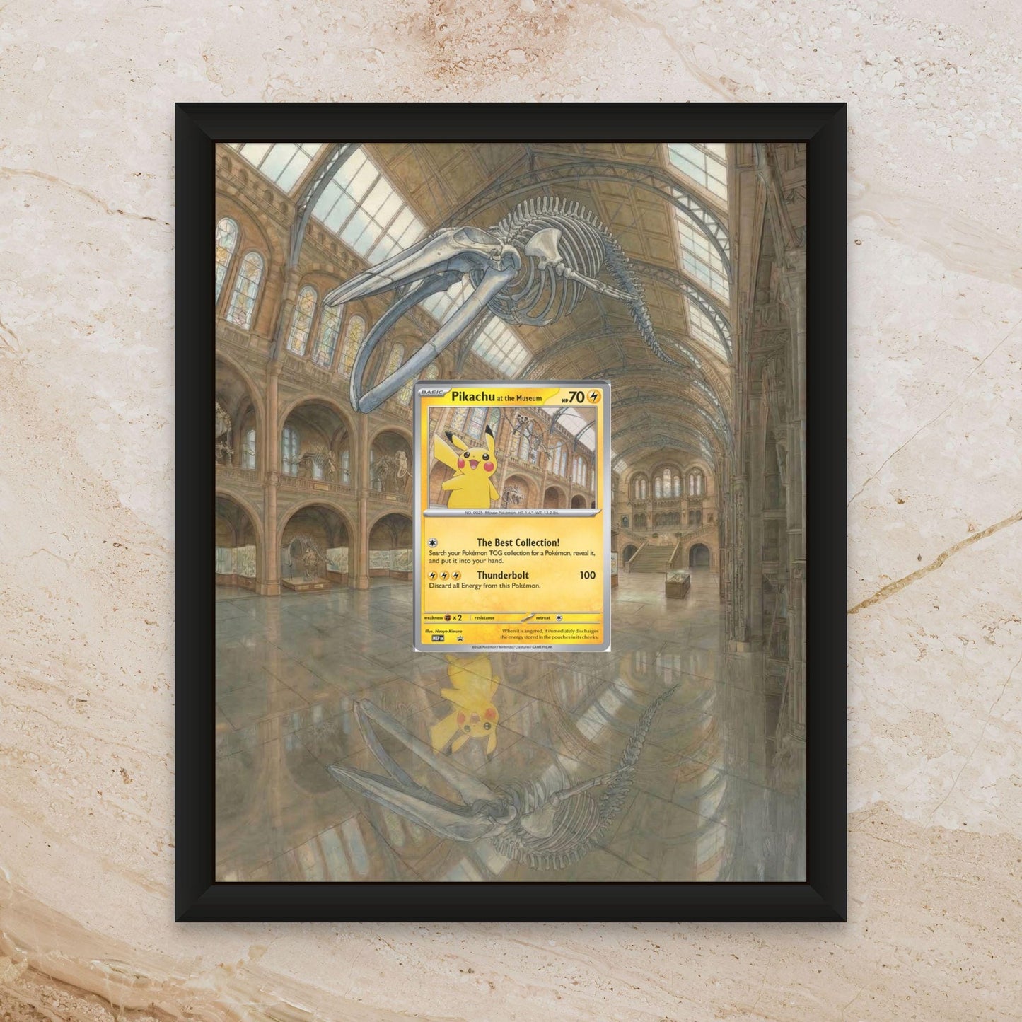 Pikachu at the Museum Extended Art Display – 16x20 Frame (Raw/Graded cards)
