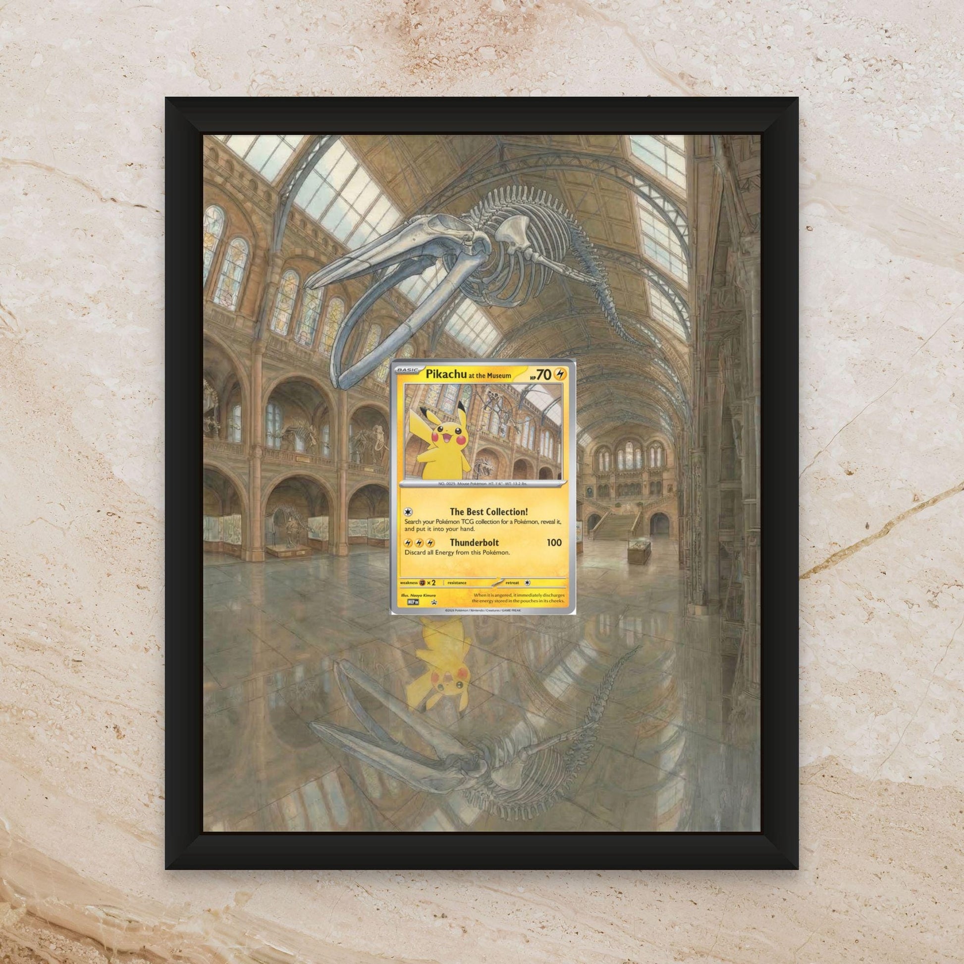 Pikachu at the Museum Extended Art Display – 16x20 Frame (Raw/Graded cards)