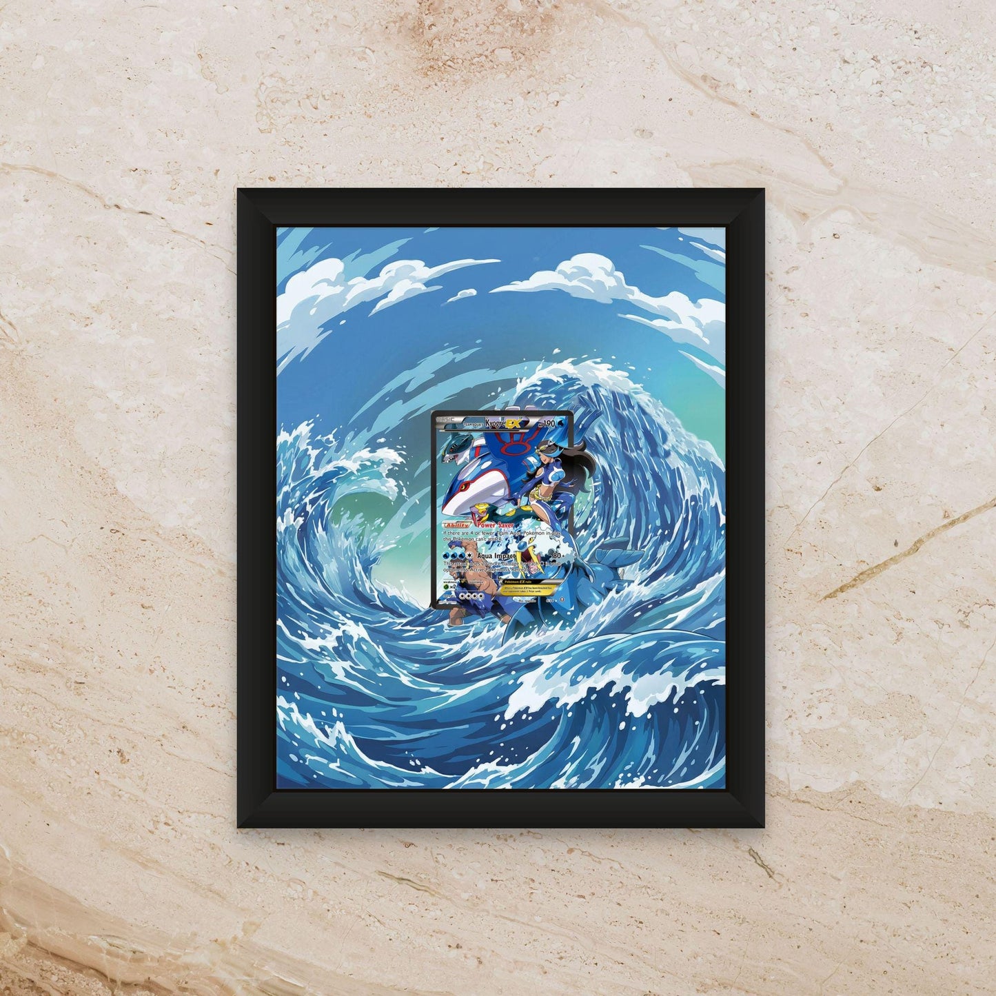 Team Aqua Kyogre Extended Art Display – 8x10 Frame (Raw/Graded cards)