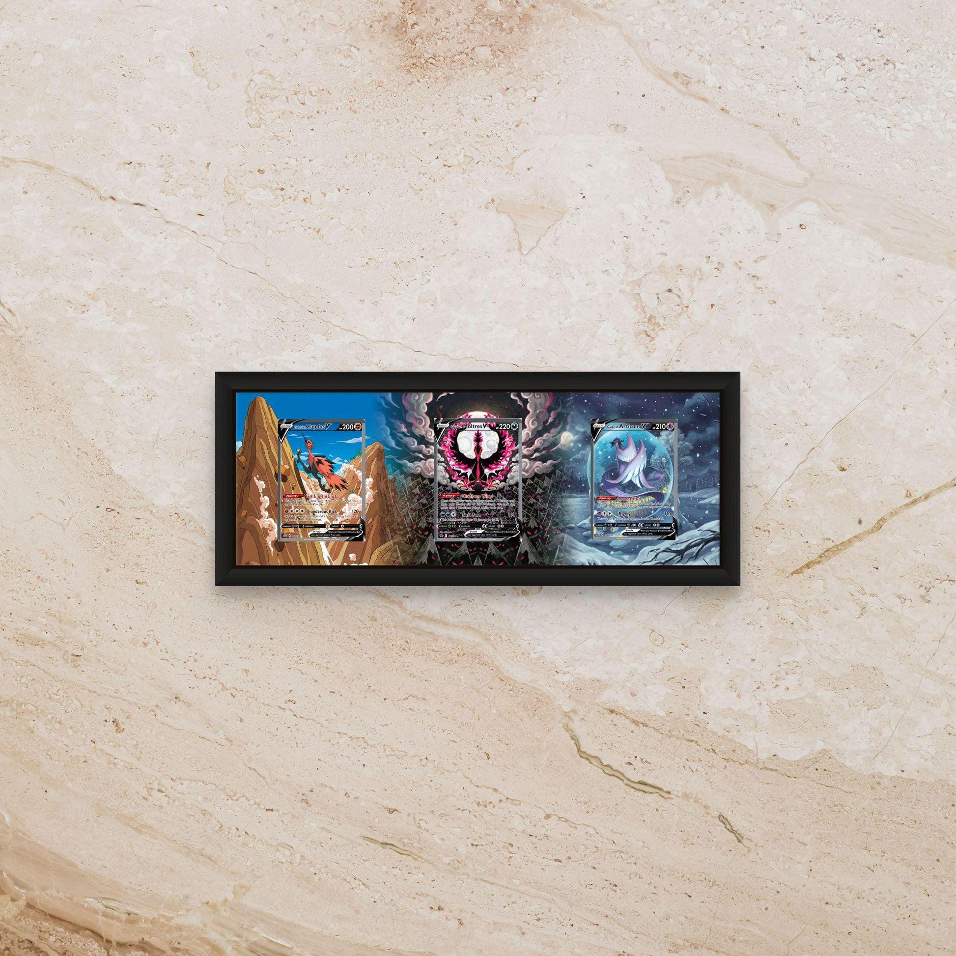 Galarian Legendary Birds Display – 11x22 Frame (Raw/Graded cards)