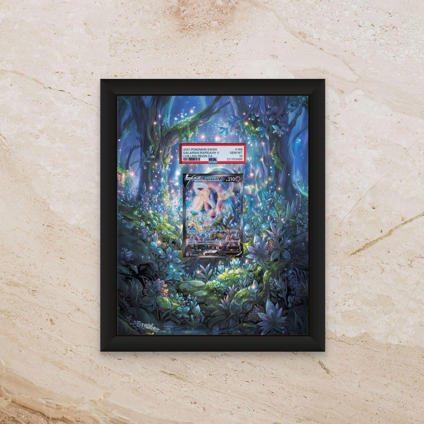 Galarian Rapidash Extended Art Display – 8x10 Frame (Raw/Graded cards)