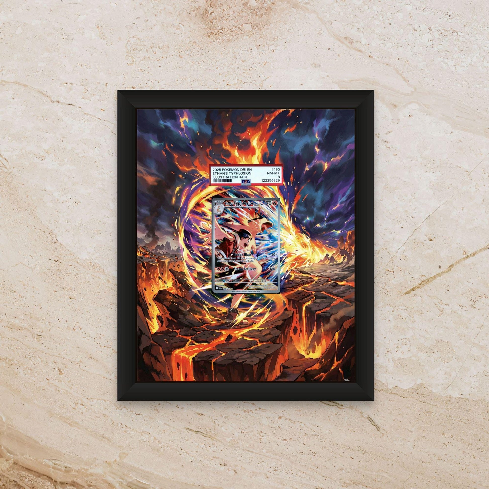 Typhlosion Extended Art Display – 8x10 Frame Raw or Graded Cards