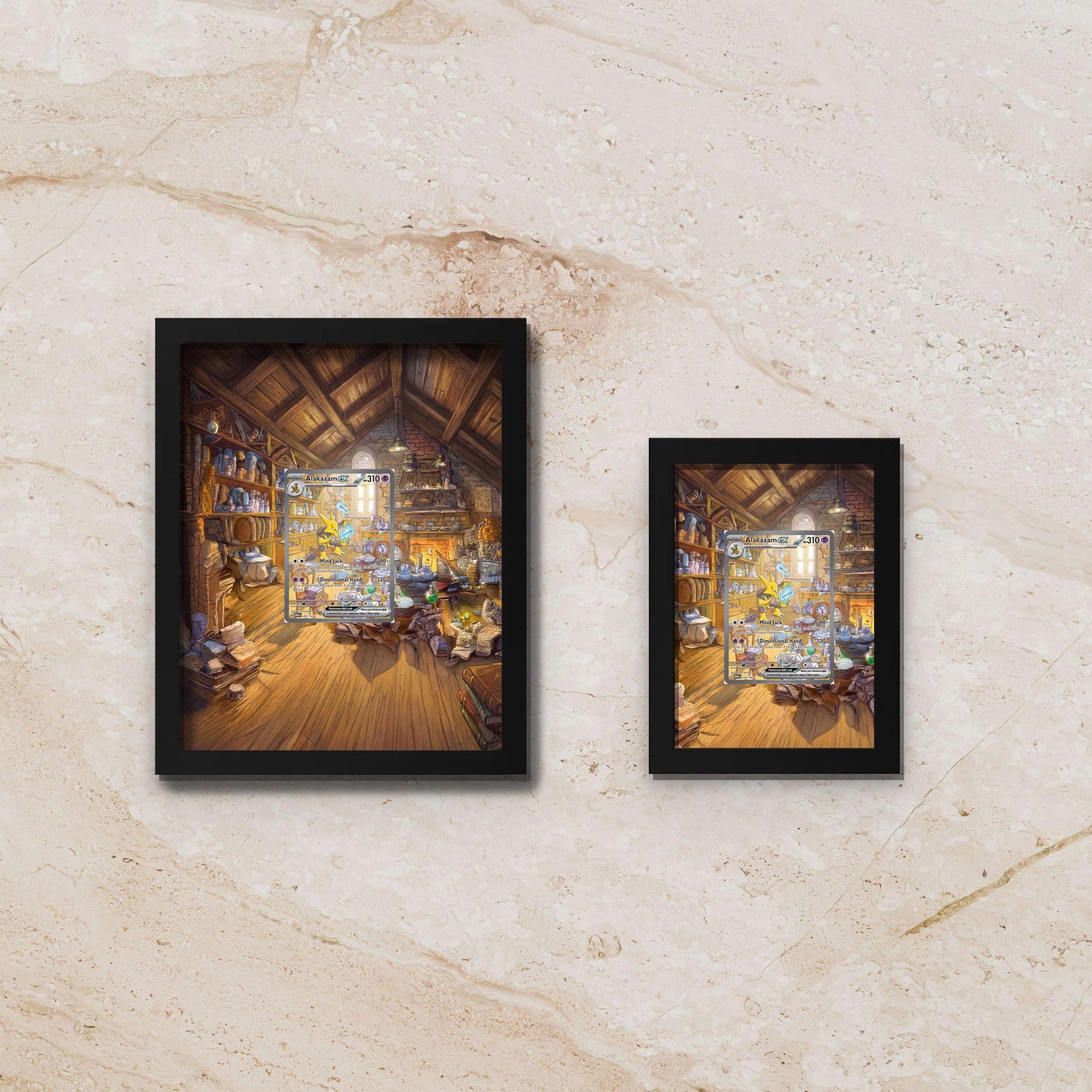 Alakazam Display Frame – Pokémon 151 Card Art | 8x10 Frame for Raw or Graded Cards
