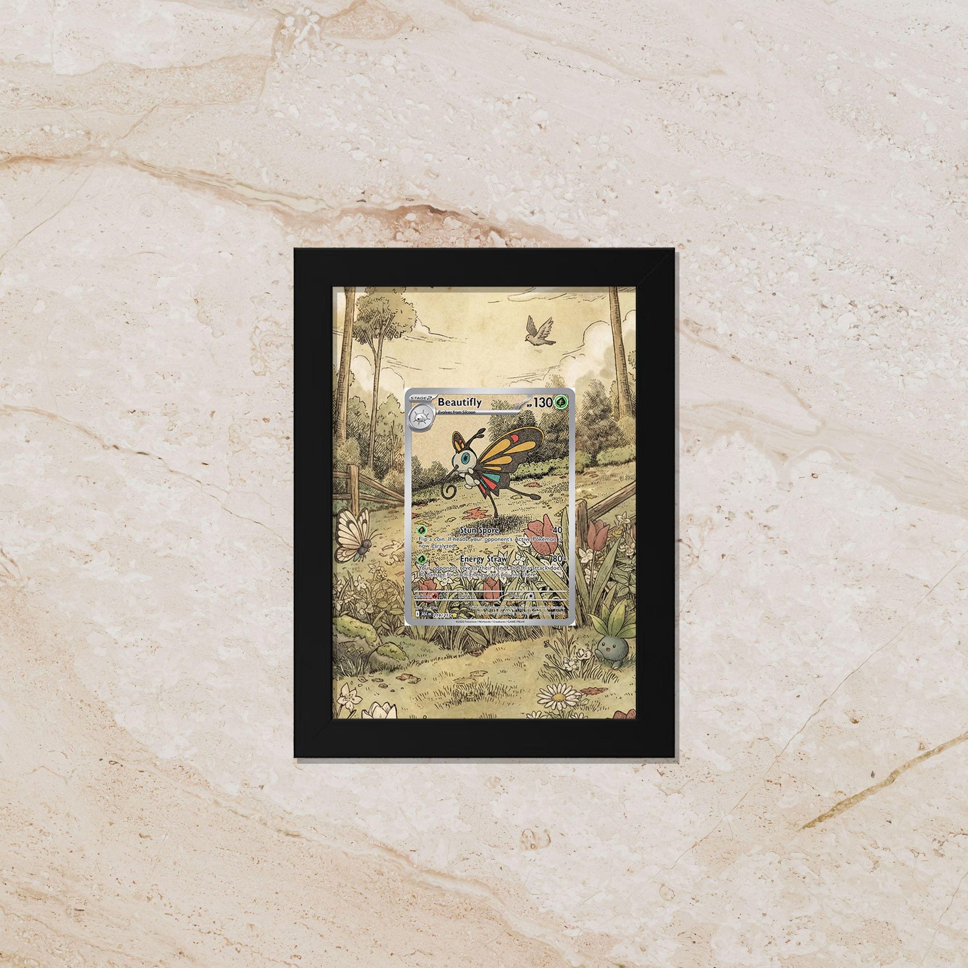 Beautifly Ascended Heroes Extended Art Display [High Definition] – Premium Shadowbox Frame for Raw or Graded Cards | Garden Decor