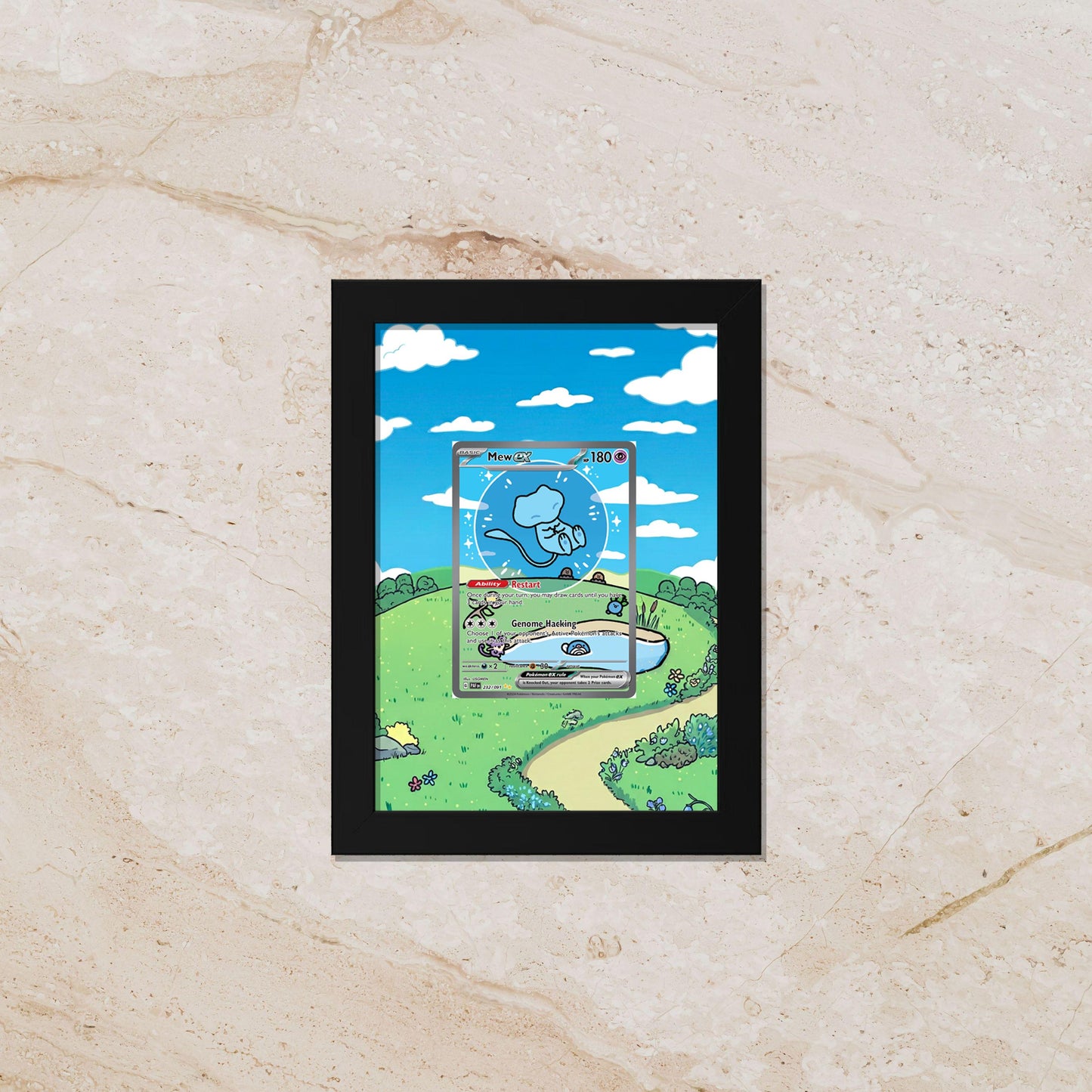 Bubble Mew Extended Art – Paldean Fates – 8x10 Pokemon Frame (Raw/Graded)