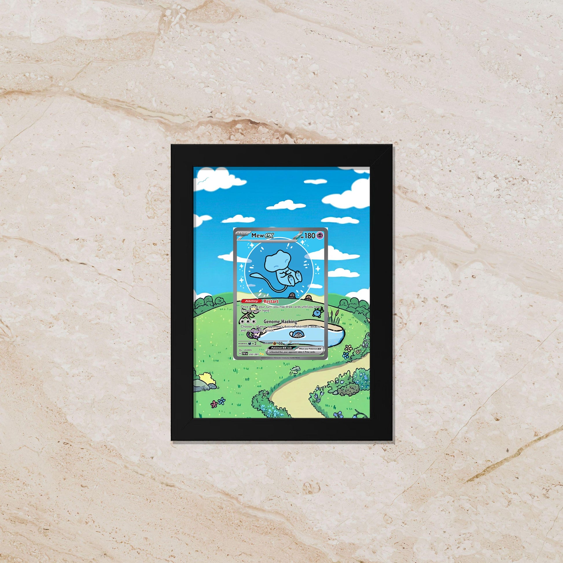 Bubble Mew Extended Art – Paldean Fates – 8x10 Pokemon Frame (Raw/Graded)