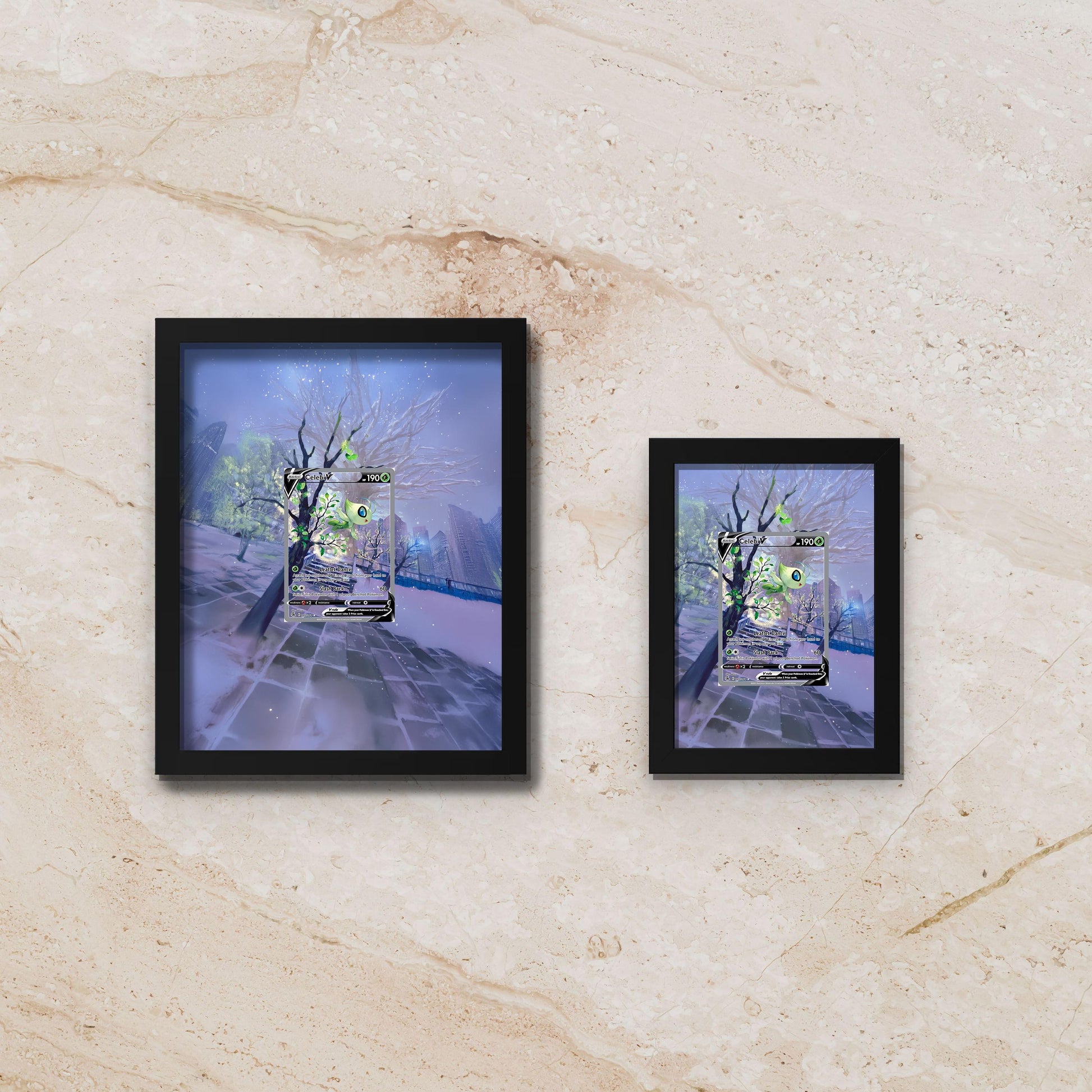 Celebi Fusion Strike Display Frame – Pokémon Card Display | 8x10 Perfect Raw Display