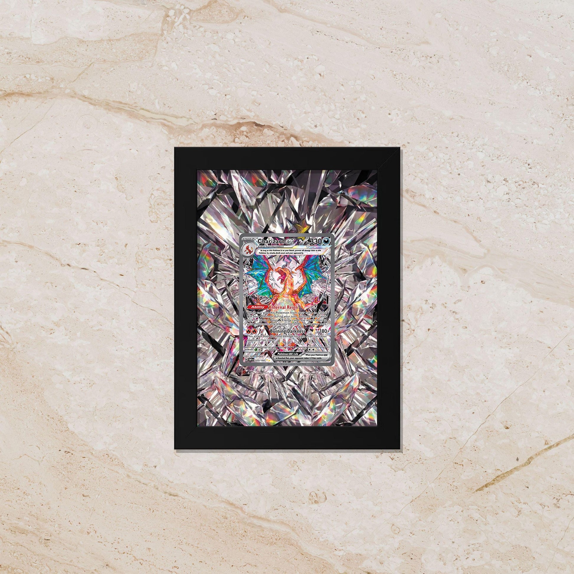 Charizard ex Display Obsidian Flames – 8x10 Frame (Raw/Graded cards)