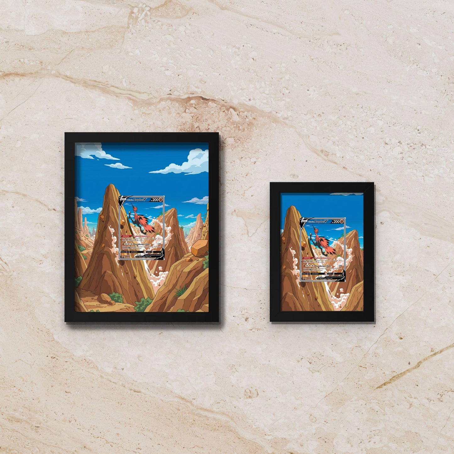 Galarian Zapdos Extended Art Display – 8x10 Pokemon Frame (Raw/Graded)