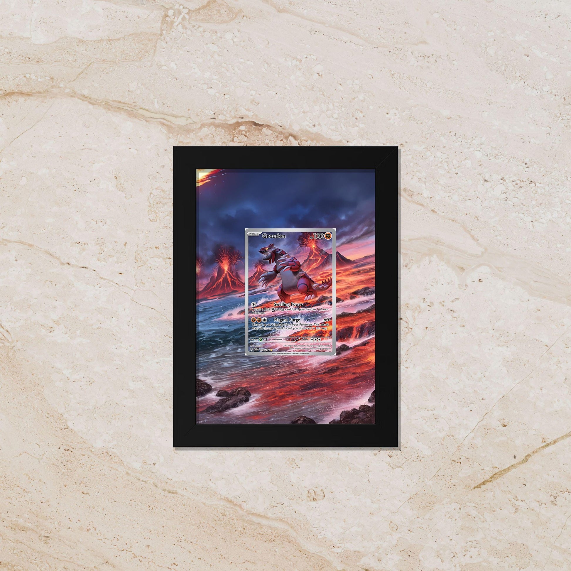 Groudon Display Frame – Paradox Rift Pokemon Card Gift | 8x10 Display
