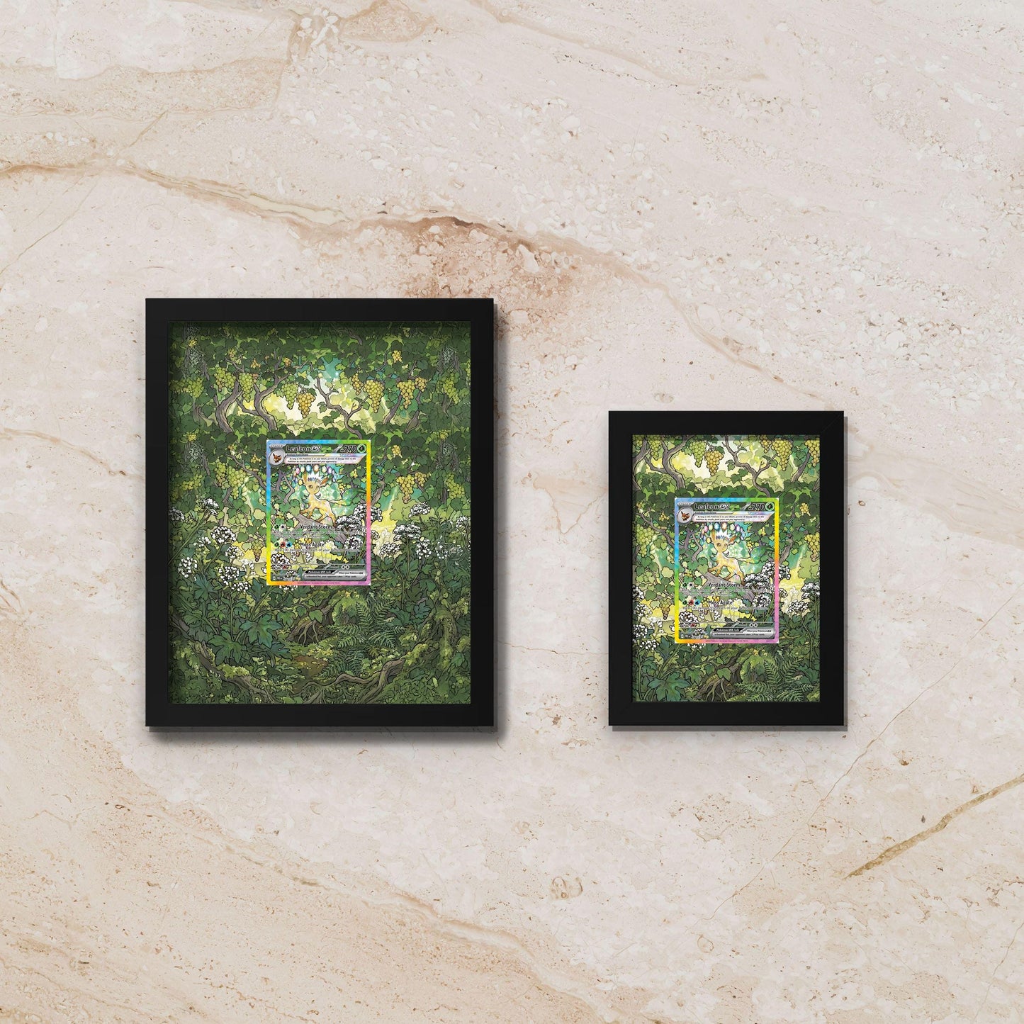 Leafeon Display Frame – Prismatic Evolutions Pokémon Card | 8x10 Frame for Raw or Graded Cards