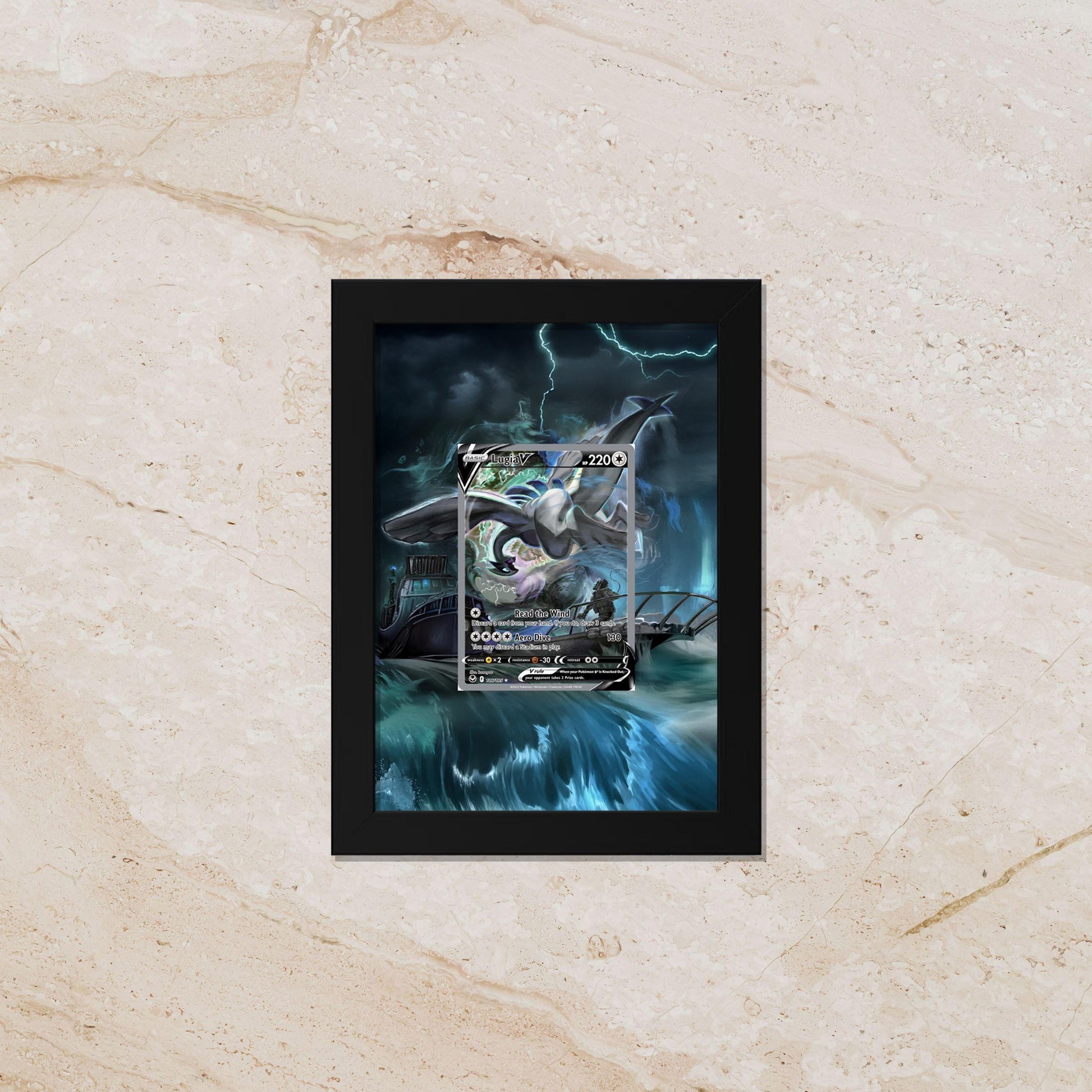 Lugia V Alt Art Display Frame – Silver Tempest Pokemon Card | Gift Pokémon Fans