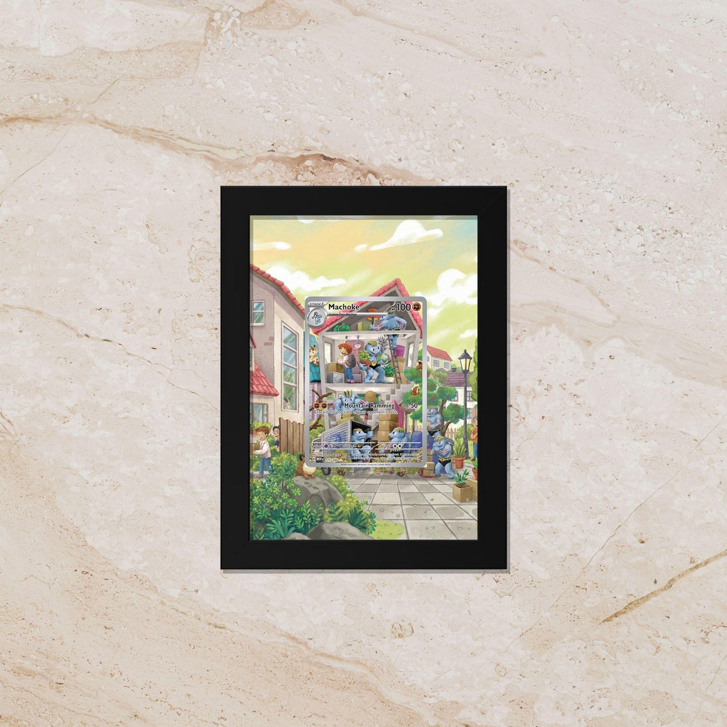 Machoke Scarlet & Violet Extended Art Display – 8x10 Pokemon Frame (Raw/Graded)