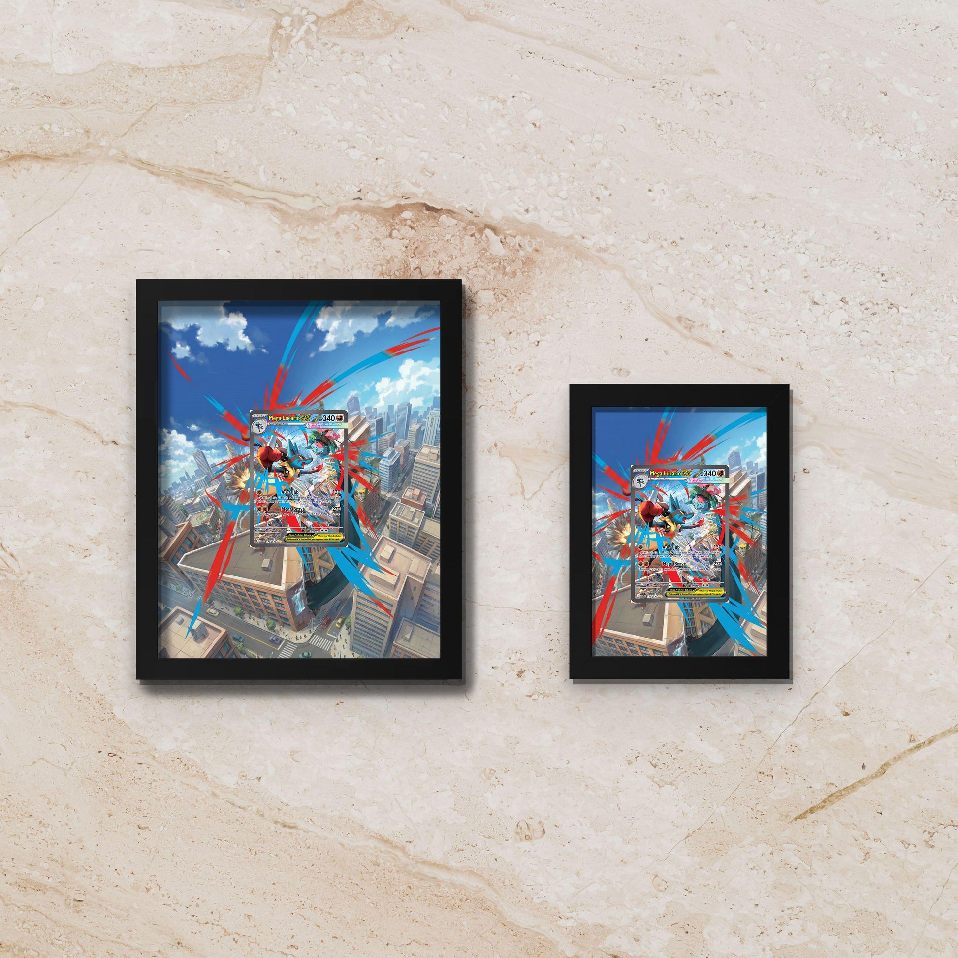 Mega Lucario Extended Art Display – 8x10 Pokemon Frame (Raw/Graded)