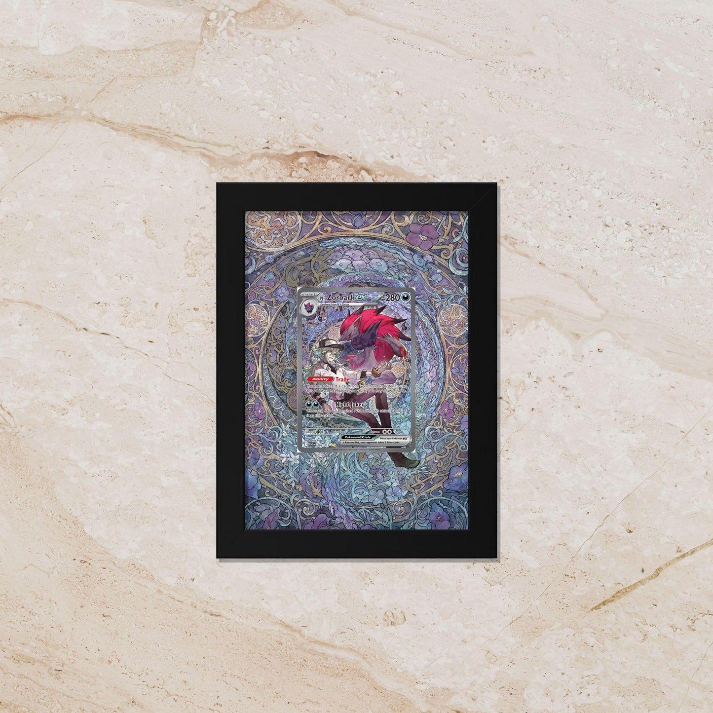 N's Zoroark Ascended Heroes Extended Art Display – 8x10 Pokemon Frame (Raw/Graded)