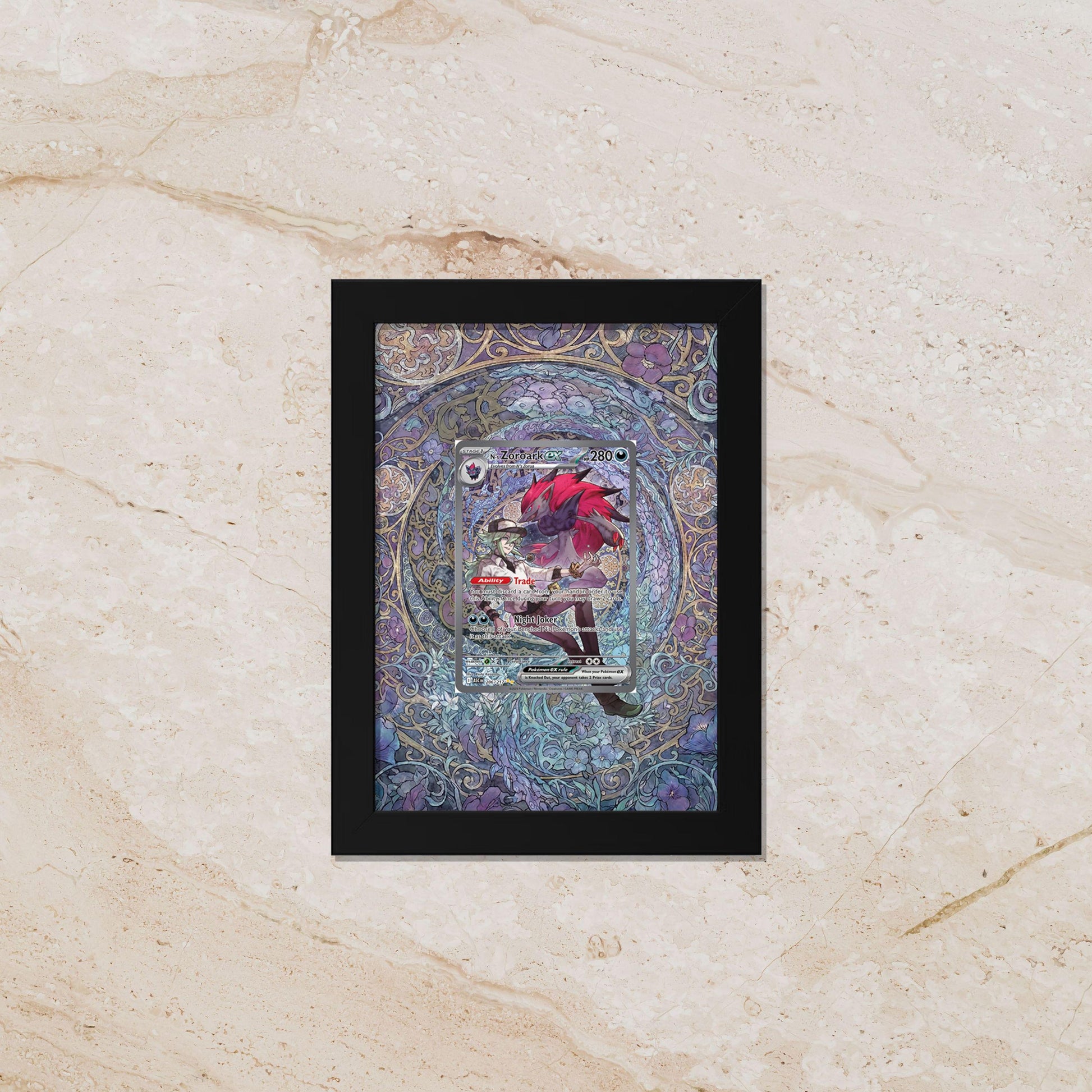 N's Zoroark Ascended Heroes Extended Art Display – 8x10 Pokemon Frame (Raw/Graded)