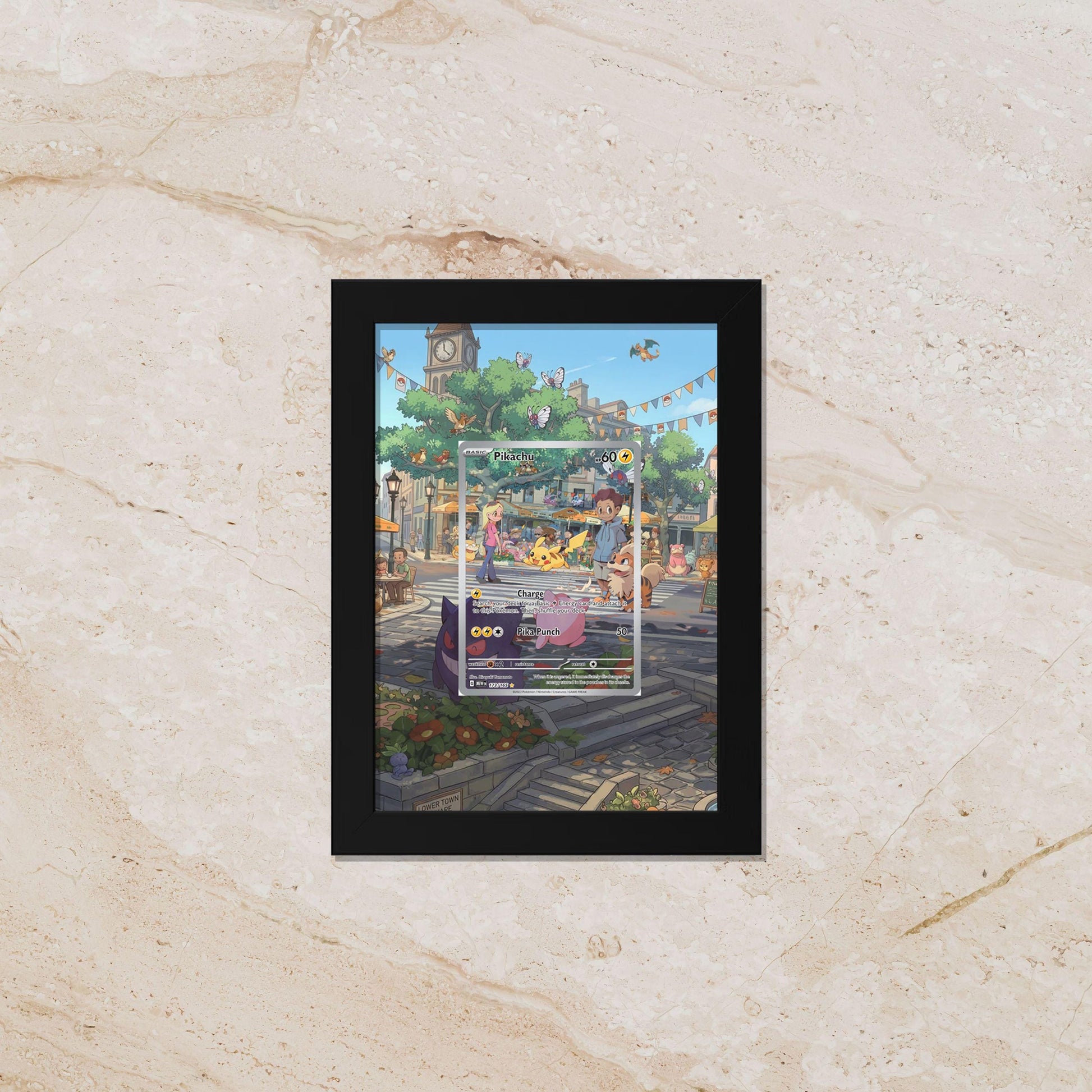 Pikachu Illustration Rare Display (173/165) [High Definition] – Kanto Street Extended Art Shadowbox | Pokemon 151 Decor