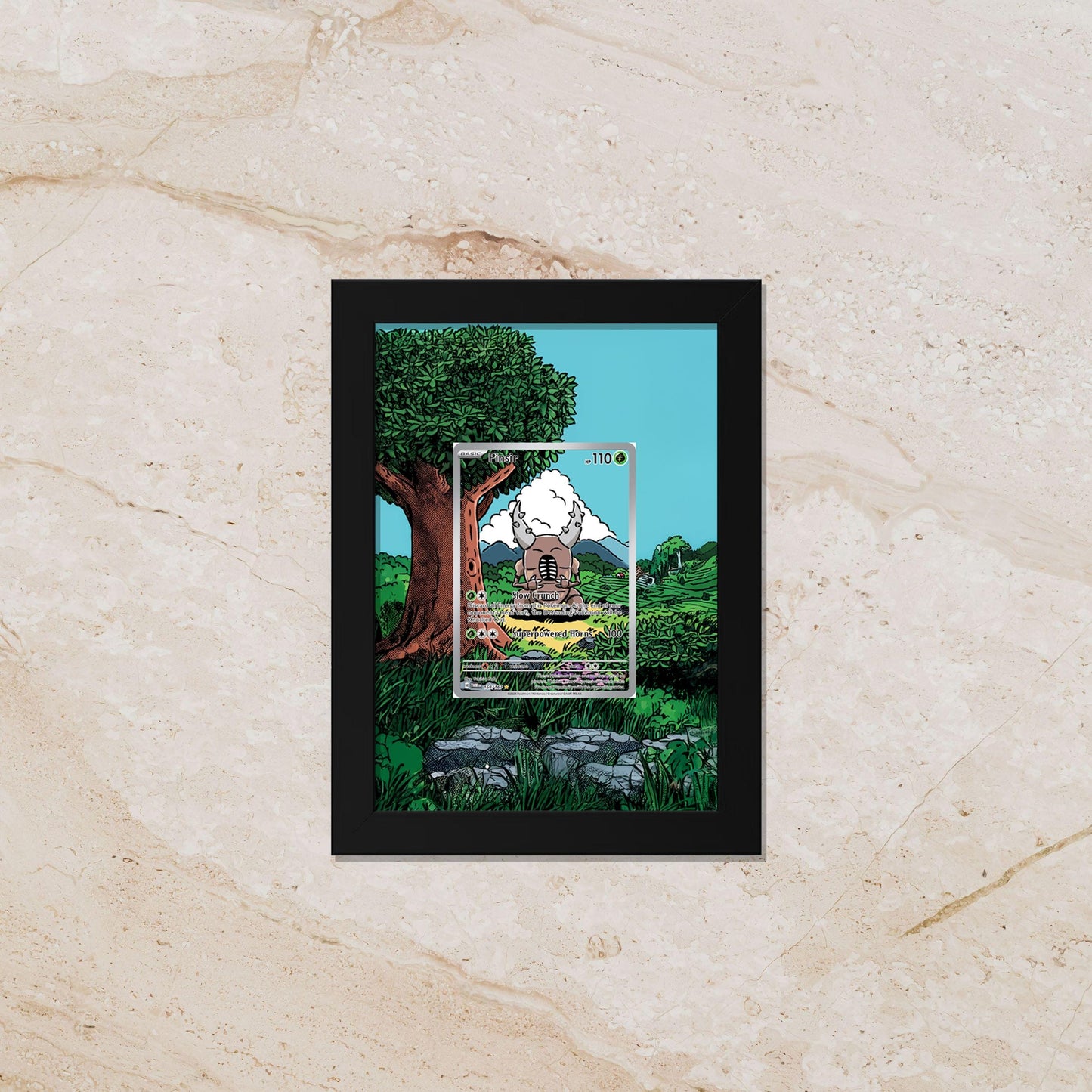 Pinsir Display Frame – Pokémon 151 Card Art | 8x10 Frame for Raw or Graded Cards