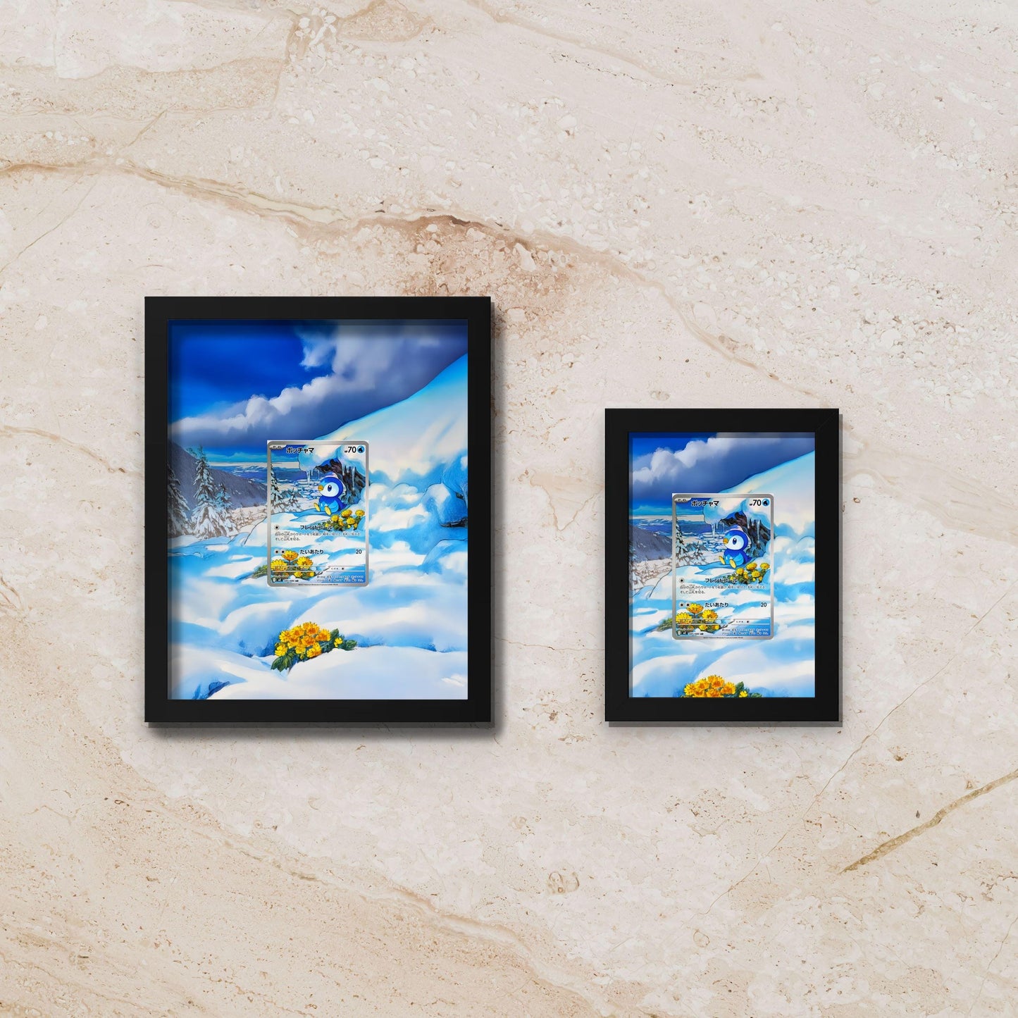 Piplup Display Frame – Phantasmal Flames Pokémon Card Art | 8x10 Frame for Raw or Graded Cards