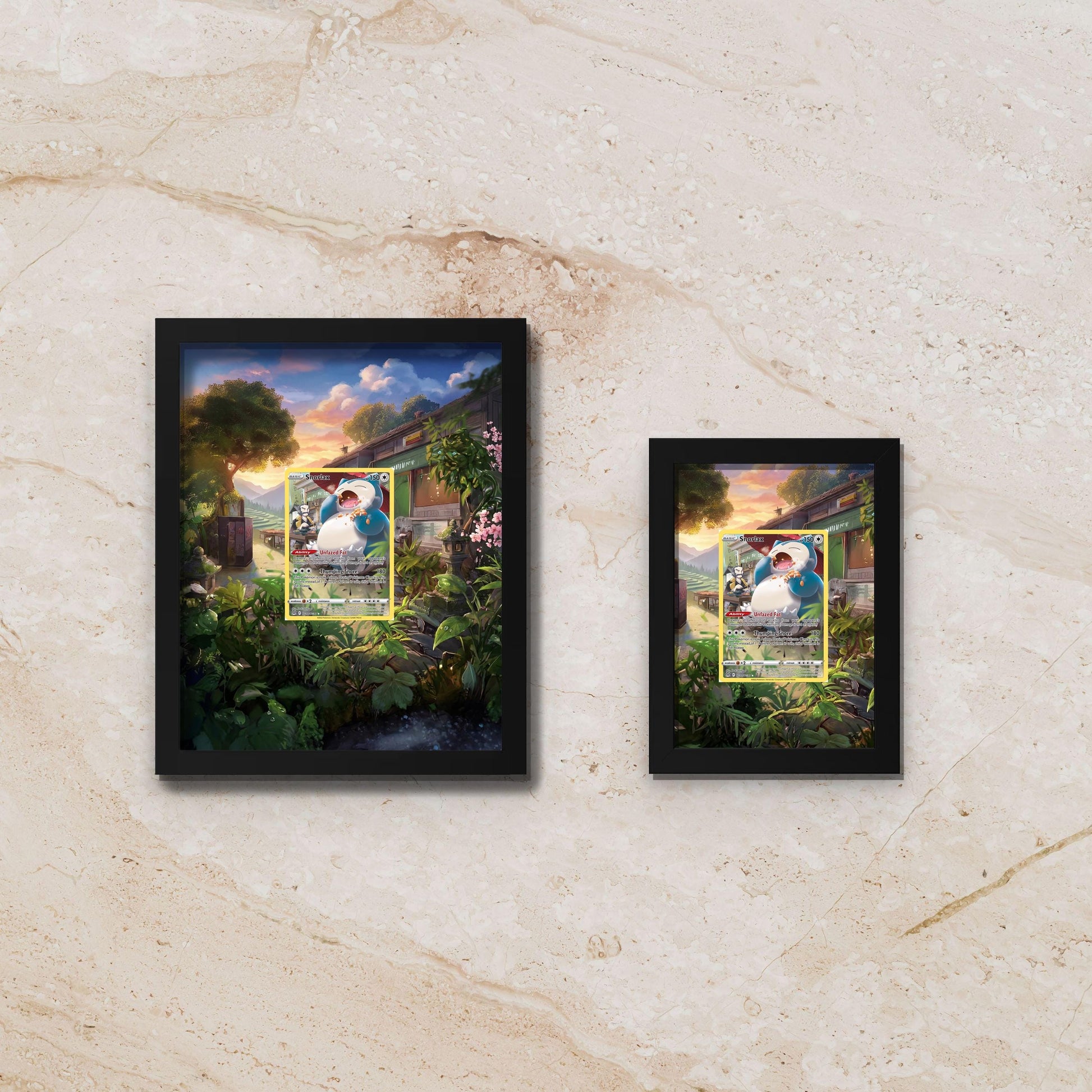 Snorlax TG10 Display Frame – Trainer Gallery Pokémon Card Art | 8x10 Frame for Raw or Graded Cards