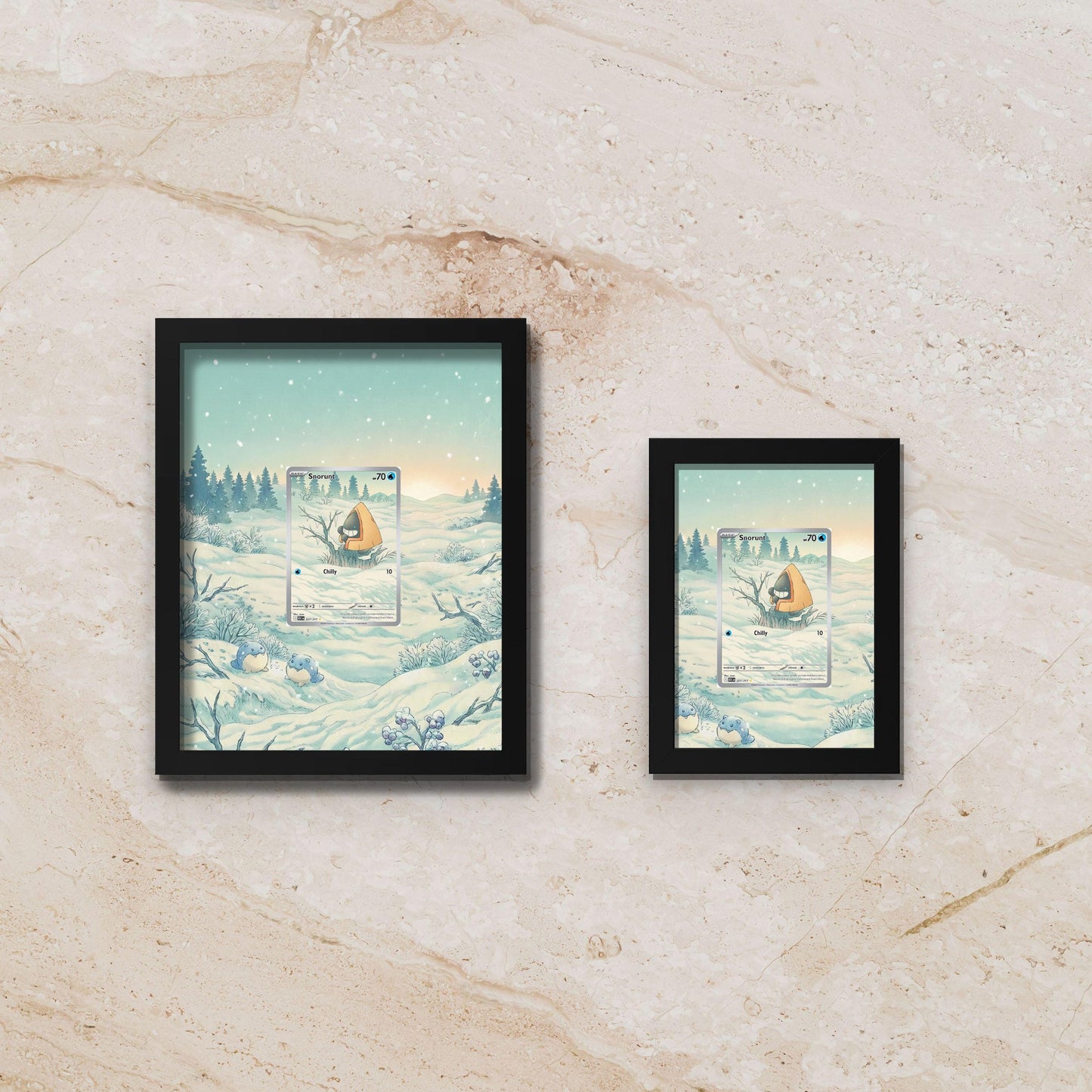 Snorunt Ascended Heroes Extended Art Display [High Definition] – Premium Shadowbox Frame for Raw or Graded Cards | Ice Type Decor