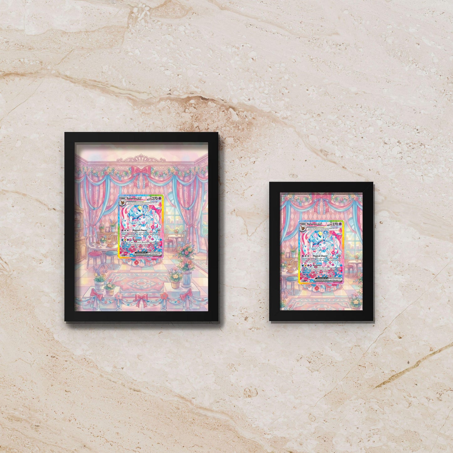 Sylveon Display Frame – Prismatic Evolutions Pokémon Card | 8x10 Frame for Raw or Graded Cards
