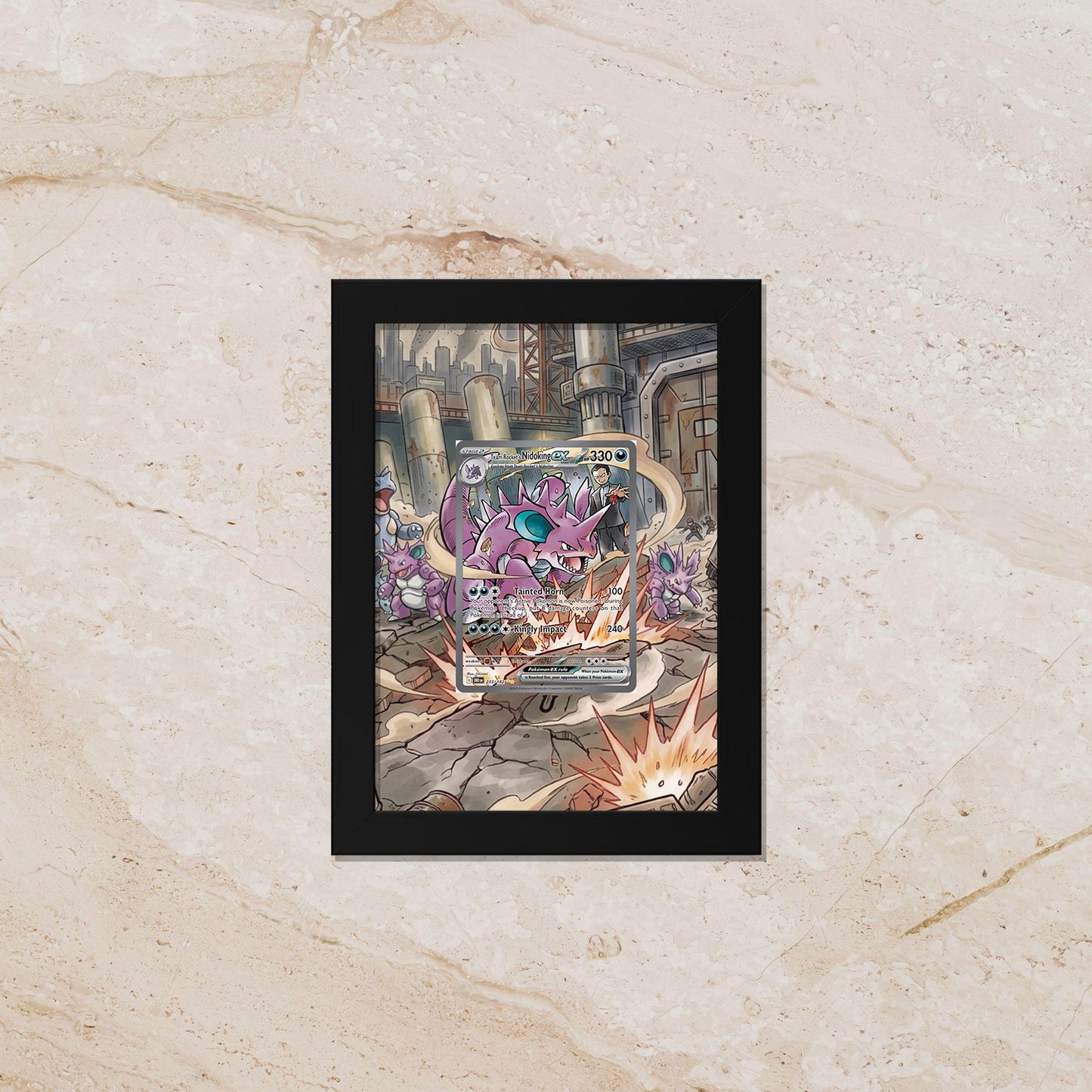 Team Rocket Nidoking Extended Art Display – 8x10 Frame Raw/Graded Card