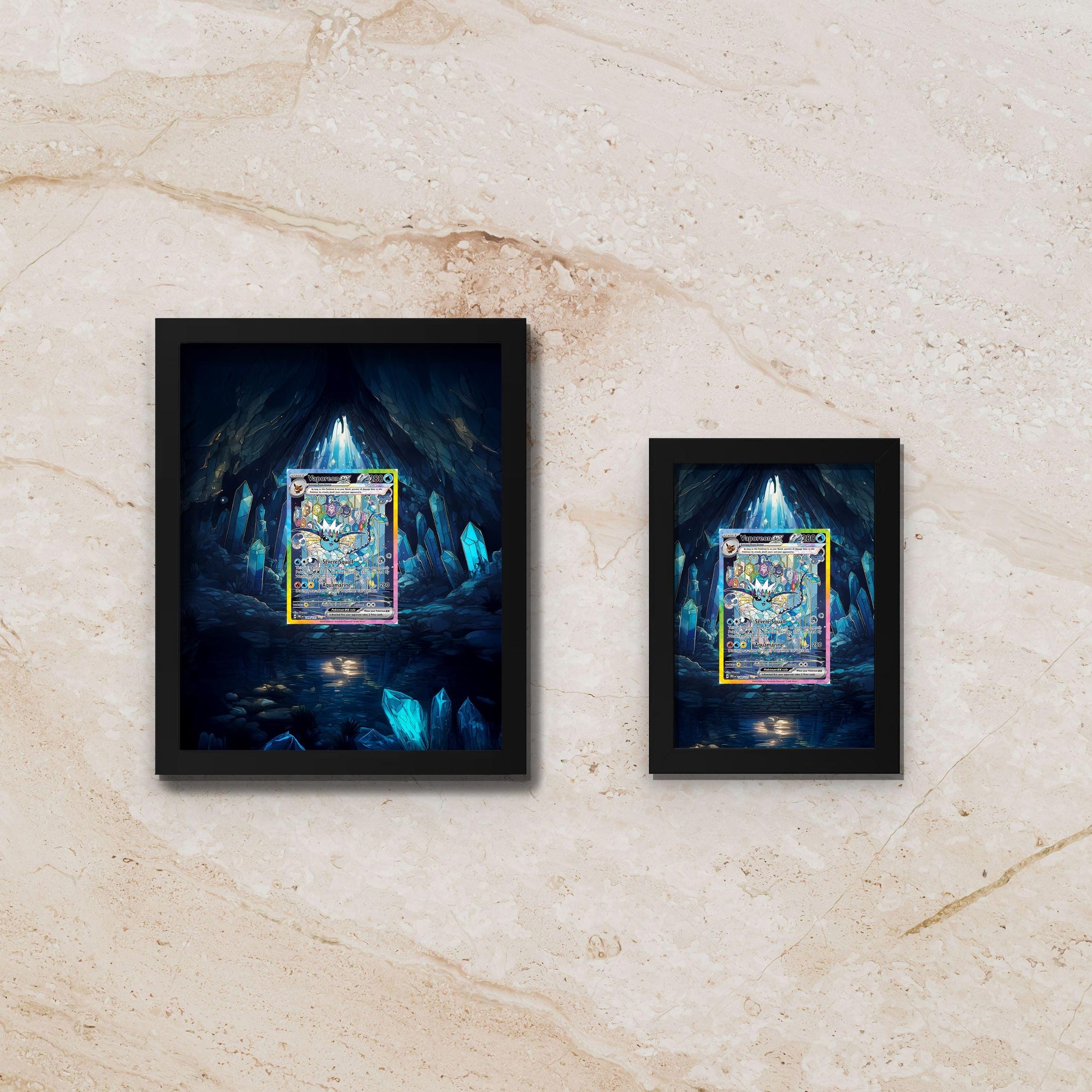 Vaporeon Display Frame – Prismatic Evolutions Pokémon Card | 8x10 Frame for Raw or Graded Cards