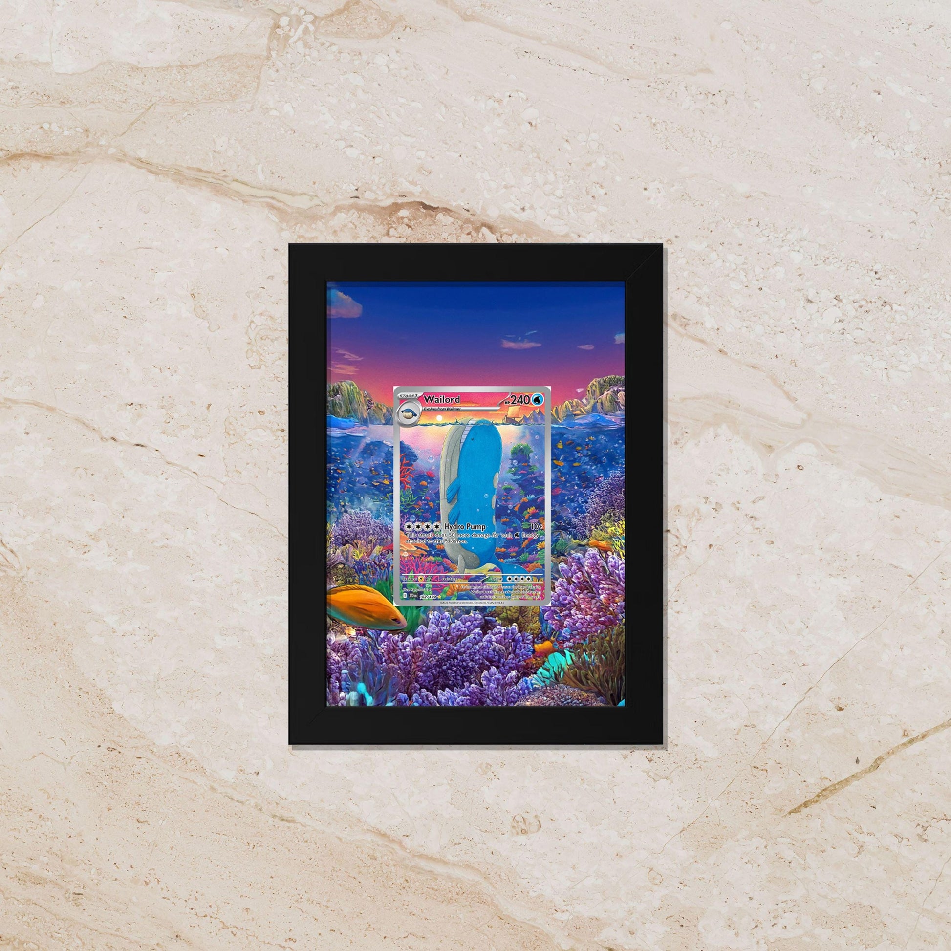 Wailord Display Frame – Journey Together Pokemon Card Art | 8x10 Frame