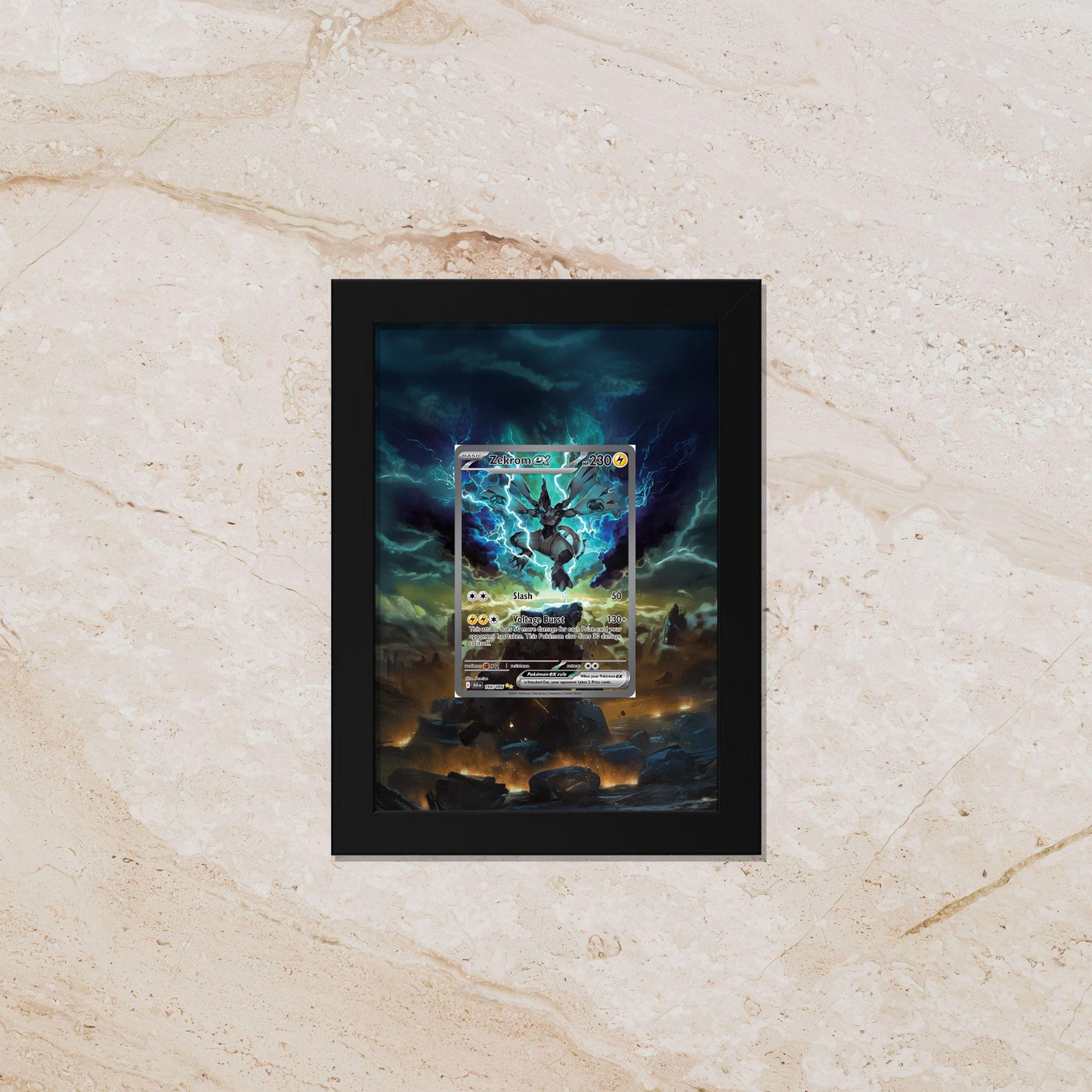 Zekrom EX Card Display Frame – Black Bolt Pokémon 8x10