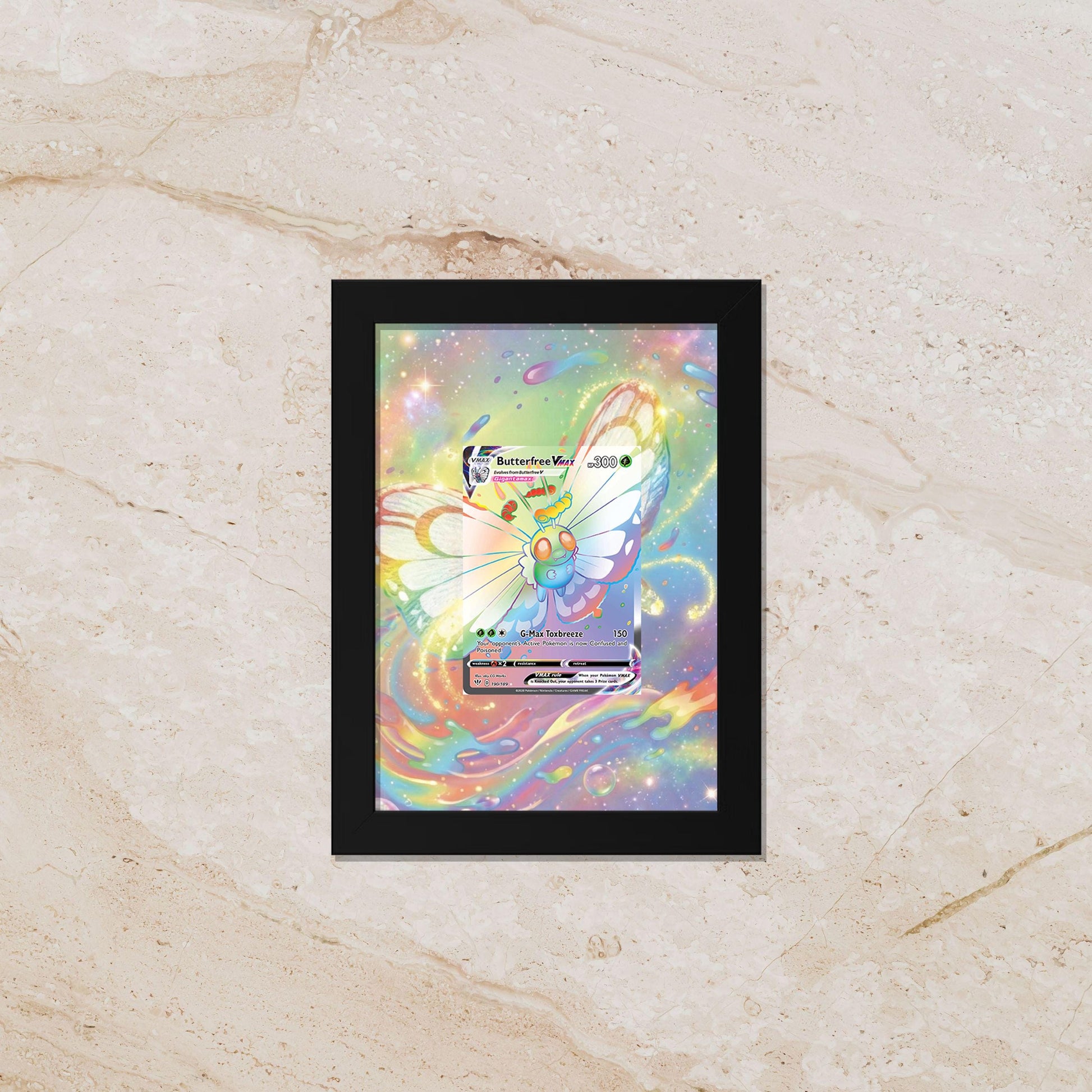 Butterfree VMAX Extended Art Display – 8x10 Pokemon Frame (Raw/Graded)