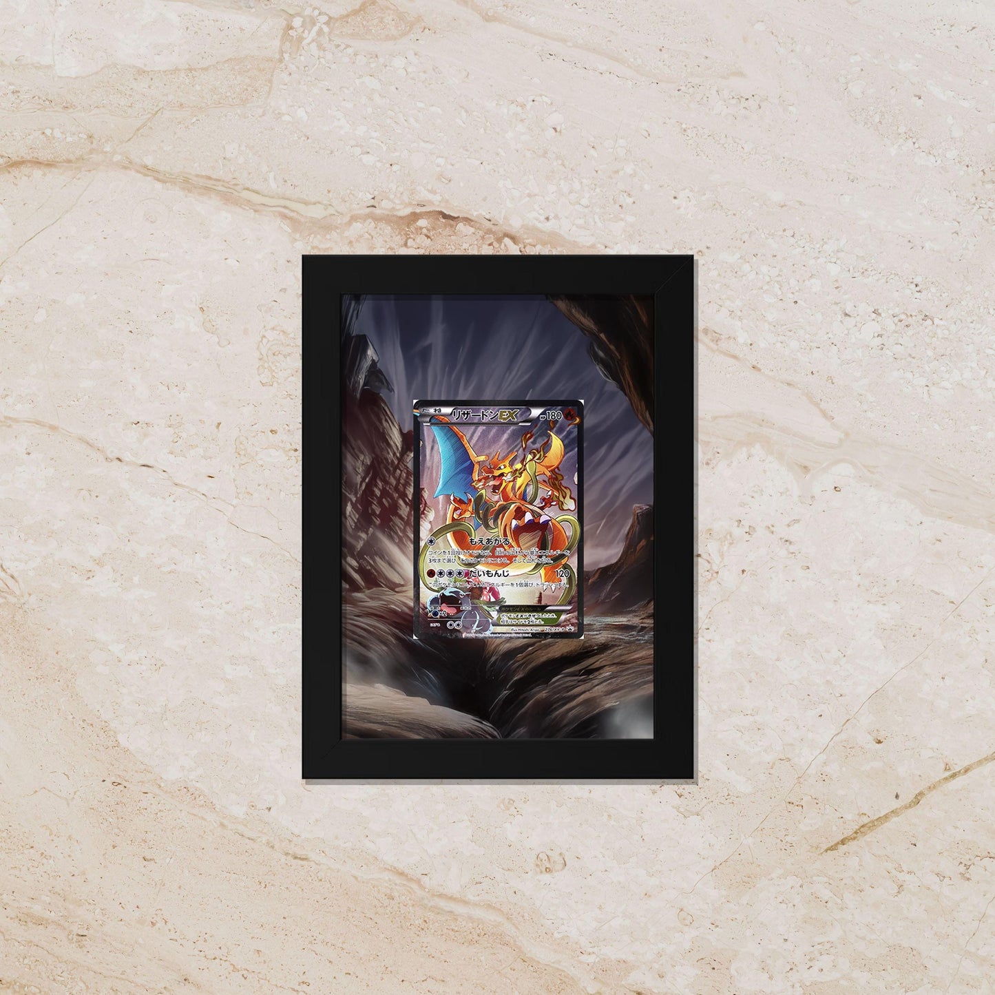 Charizard #276 Display Frame – Pokémon Card Art | Frame for Raw or Graded Cards