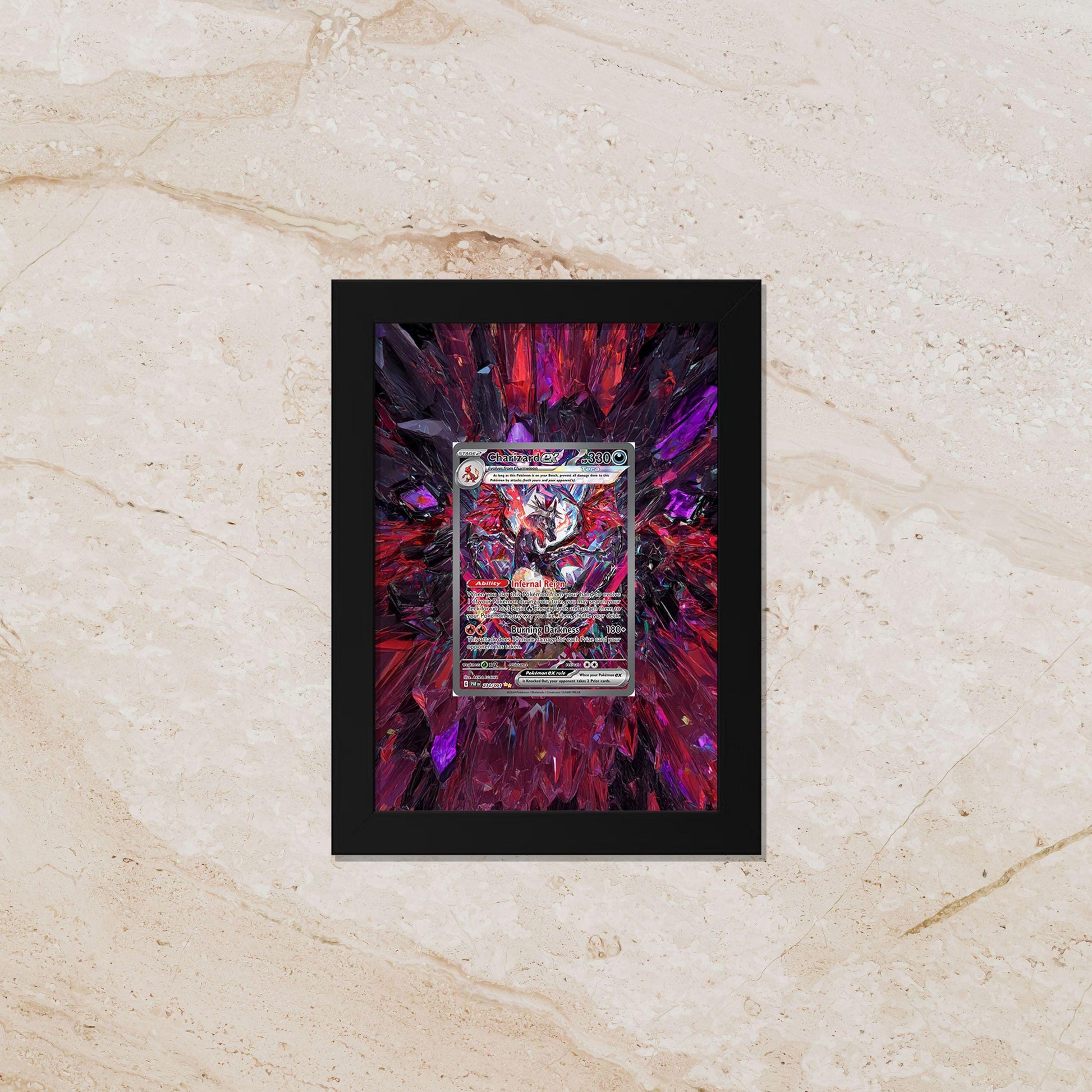 Charizard Display Frame – Paldean Fates Pokémon Card Art | 8x10 Frame