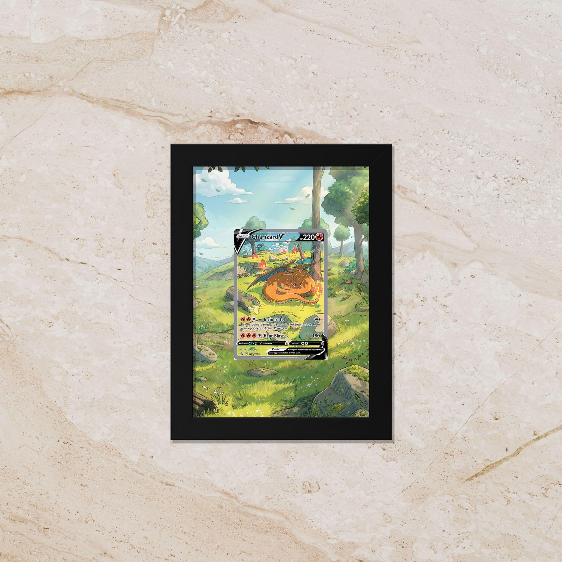 Charizard VSTAR SWSH260 Extended Art Display – 8x10 Pokemon Frame (Raw/Graded)