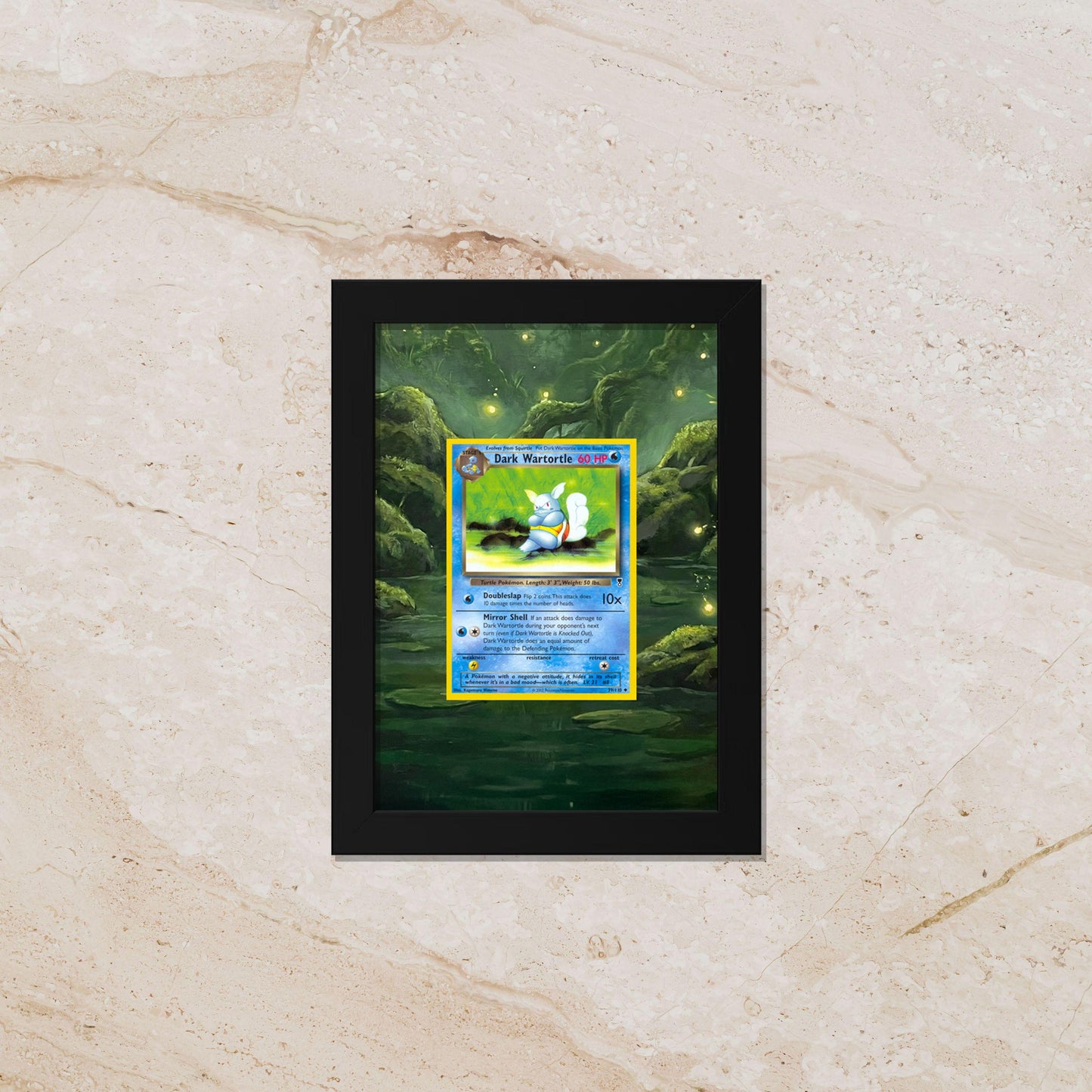 Dark Wartortle Extended Art Frame – 8x10 Pokemon Frame (Raw/Graded)