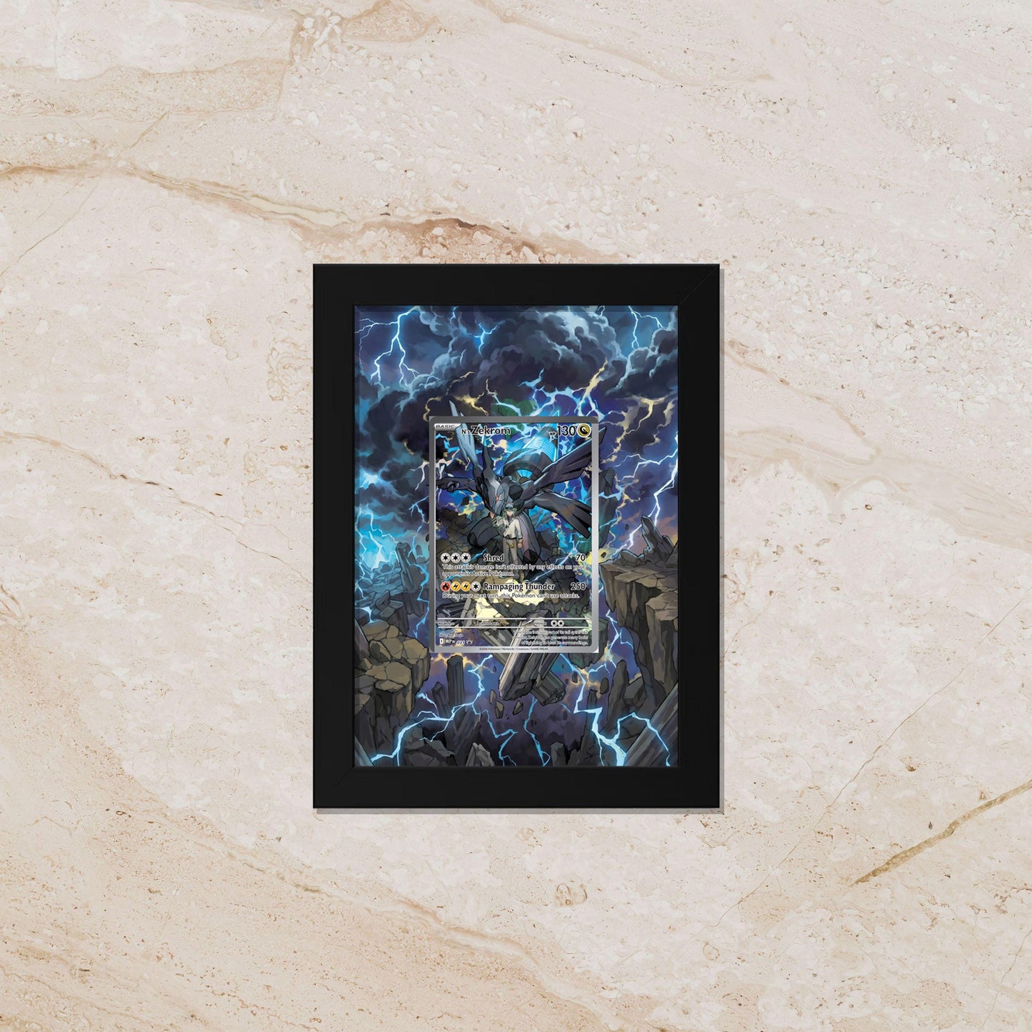 Zekrom Promo Extended Art Display | 8x10 Frame for Raw or Graded Cards