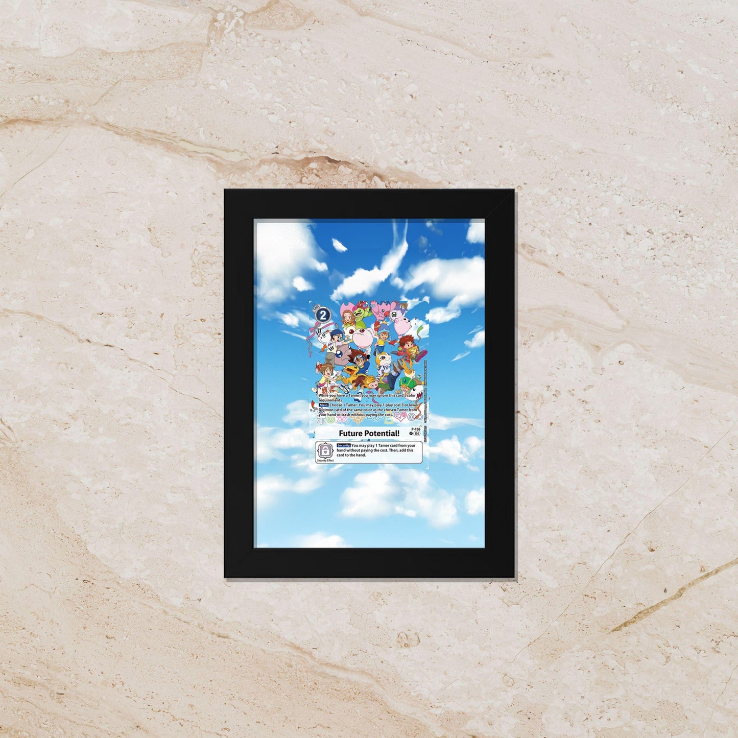 Digimon Future Potential Display Frame – Card Art | 8x10 Frame for Raw or Graded Cards