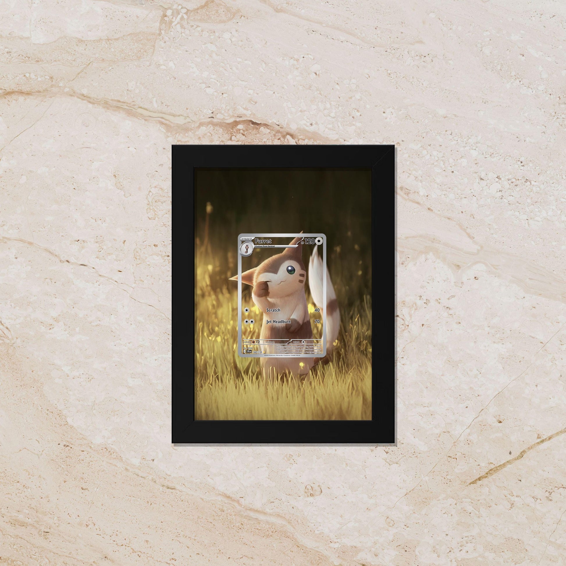 Furret Display Frame – Journey Together Pokémon Card | 8x10 Frame for Raw or Graded Card