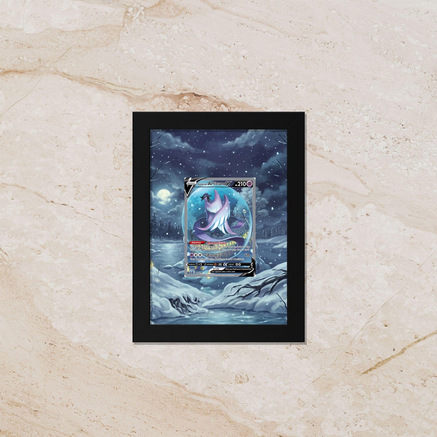 Galarian Articuno Extended Art Display – 8x10 Pokemon Frame (Raw/Graded)