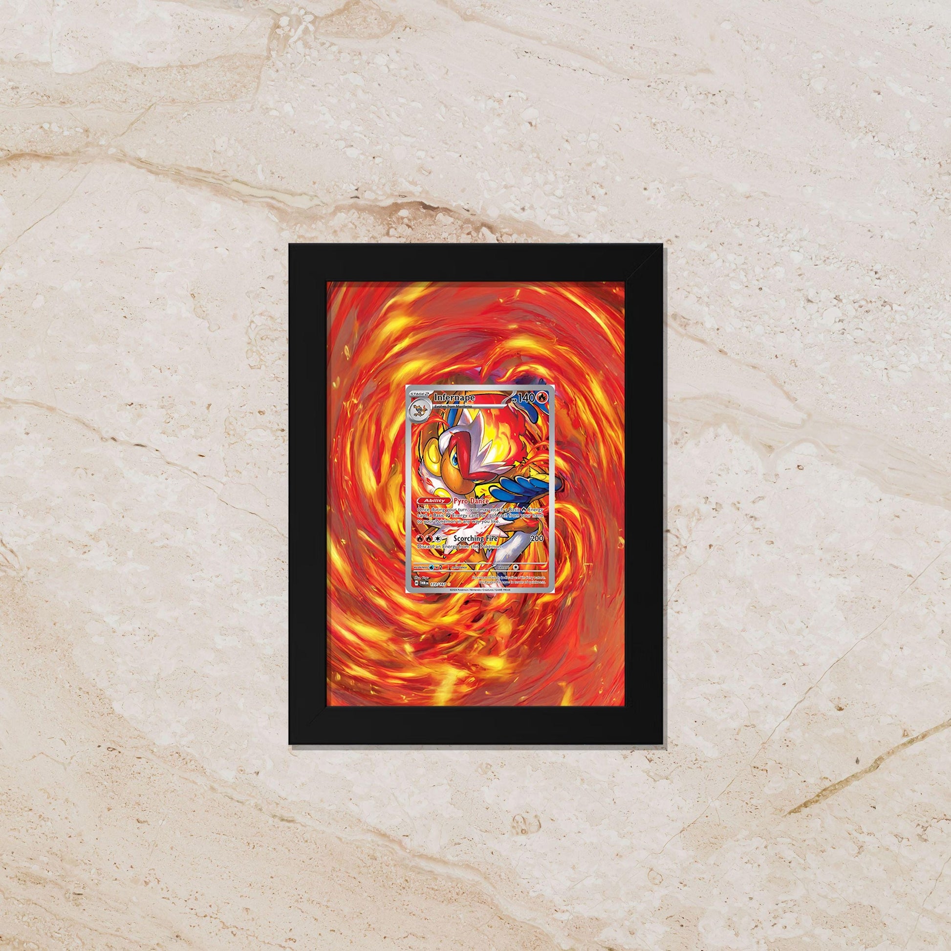 Infernape Twilight Masquerade Display Frame – Pokémon Card Display | 8x10 Perfect Raw Display