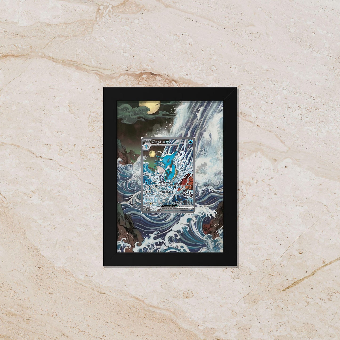 Kingdra promo display frame – pokemon promo card | 8x10 frame for raw or graded cards