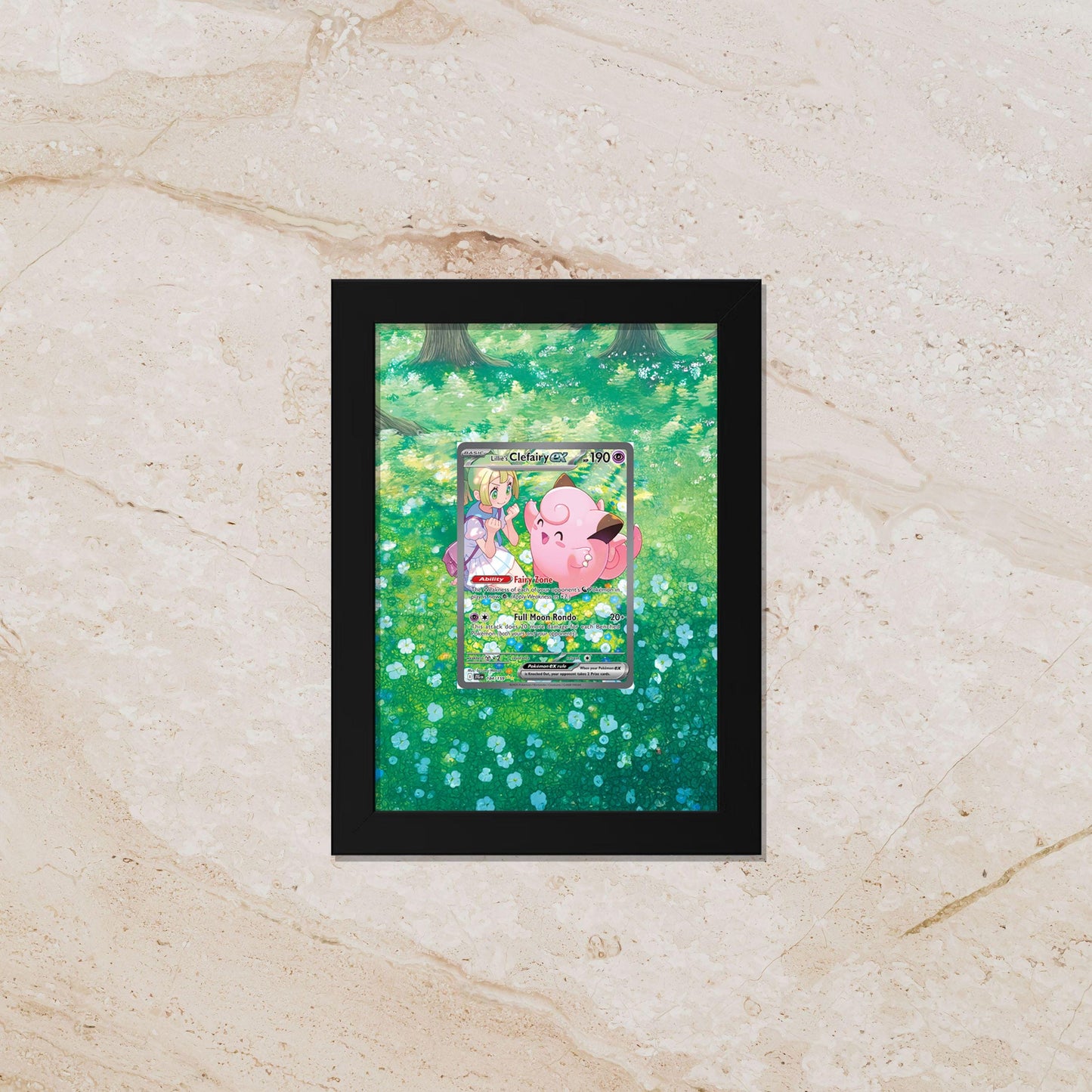 Lillie’s Clefairy Display Frame – Journey Together Pokémon Card | 8x10 Frame for Raw or Graded Card